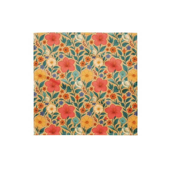 Blossom Burst Bandana – Vintage Floral Cottagecore Botanical Scarf product image (1)