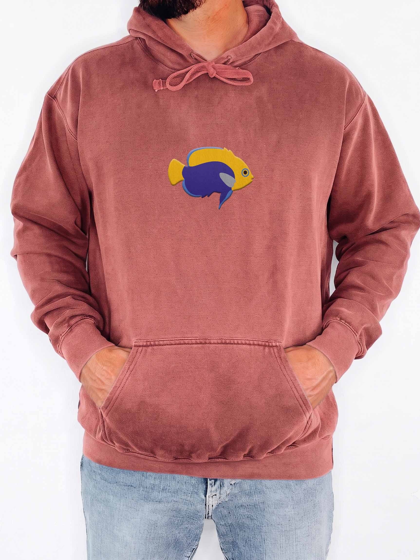 Flameback Angelfish Premium Hooded Sweatshirt (Embroidered) for Reef and Marine Aquarium Lovers product image (2)