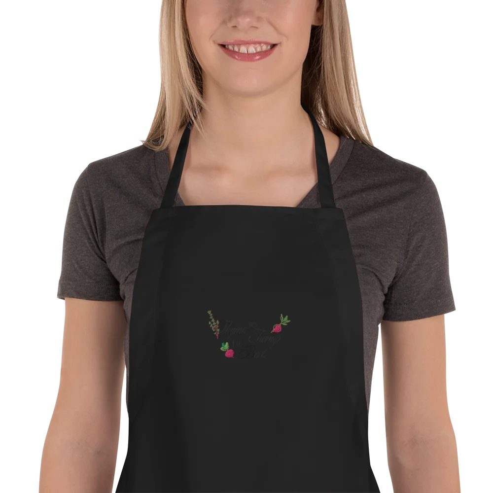 Minimal Veggie Embroidery Cooking Apron product image (1)