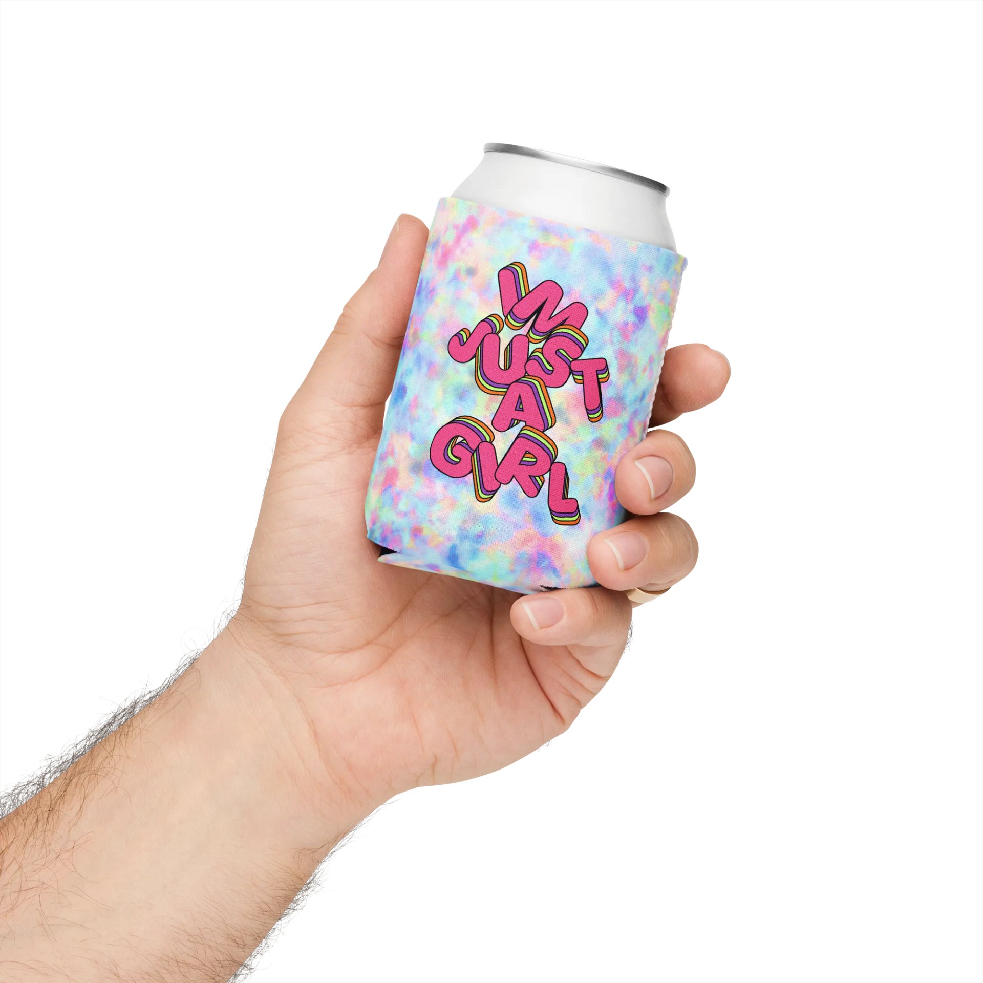 I'm just a girl Pastel Tie-Dye Coozie product image (3)