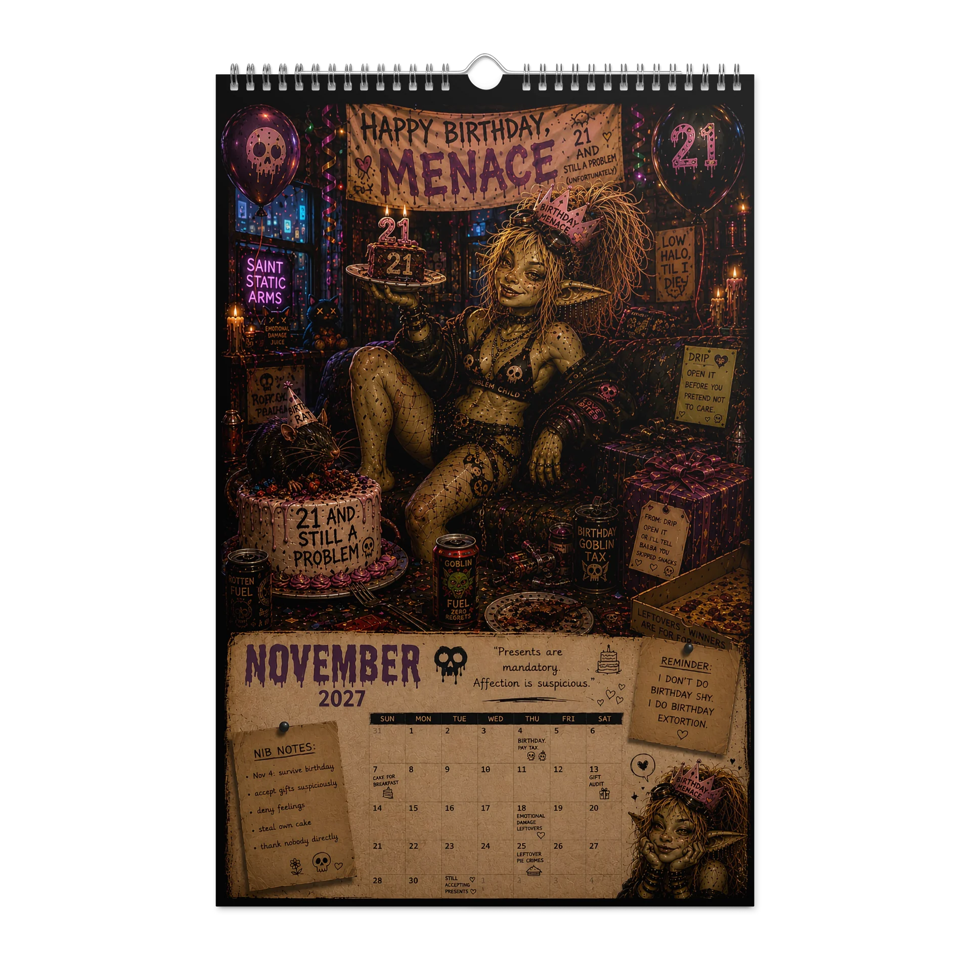 Nib 2027 Funny Hot Goblin Calendar product image (11)