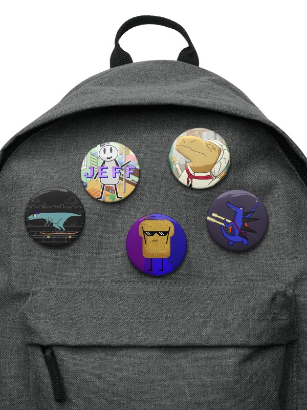 Dani & Dean Do An Internet Big Pin Button Set (2.25'') product image (2)