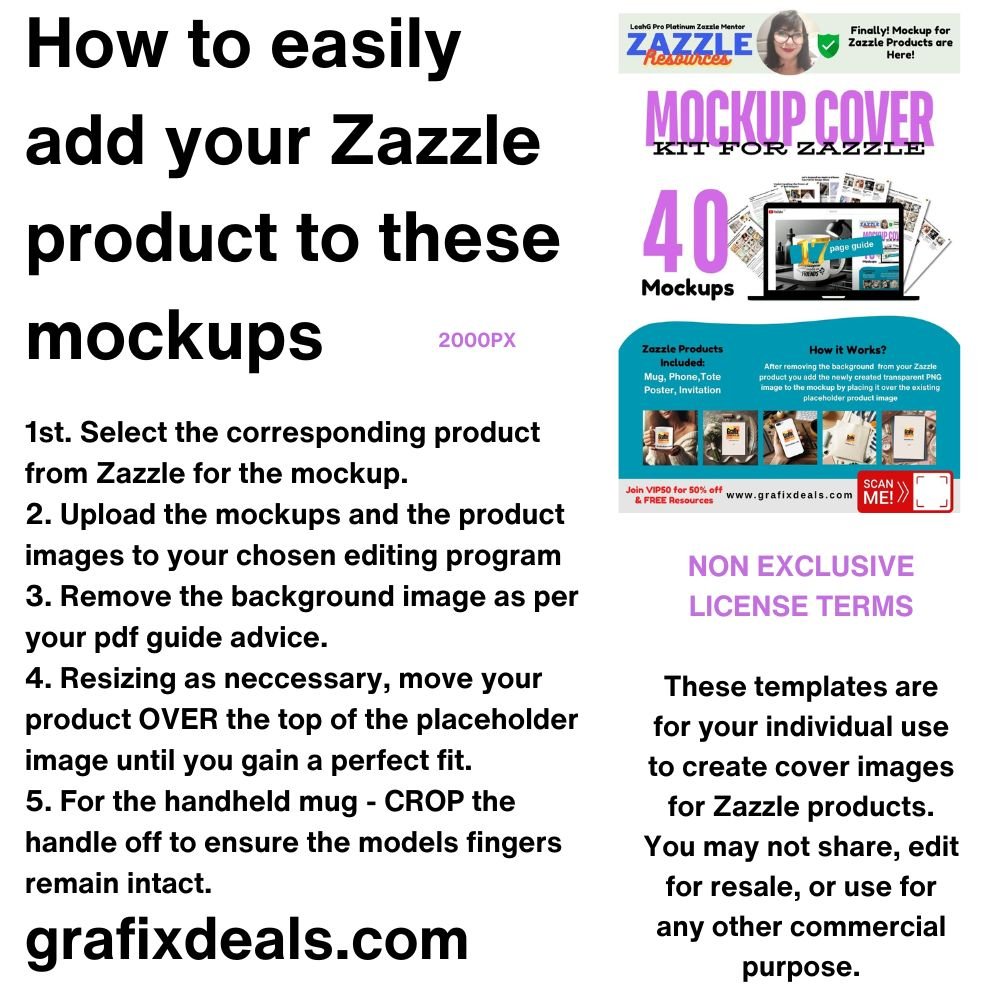 Zazzle Resources - Product Mockup Cover Images Templates product image (8)