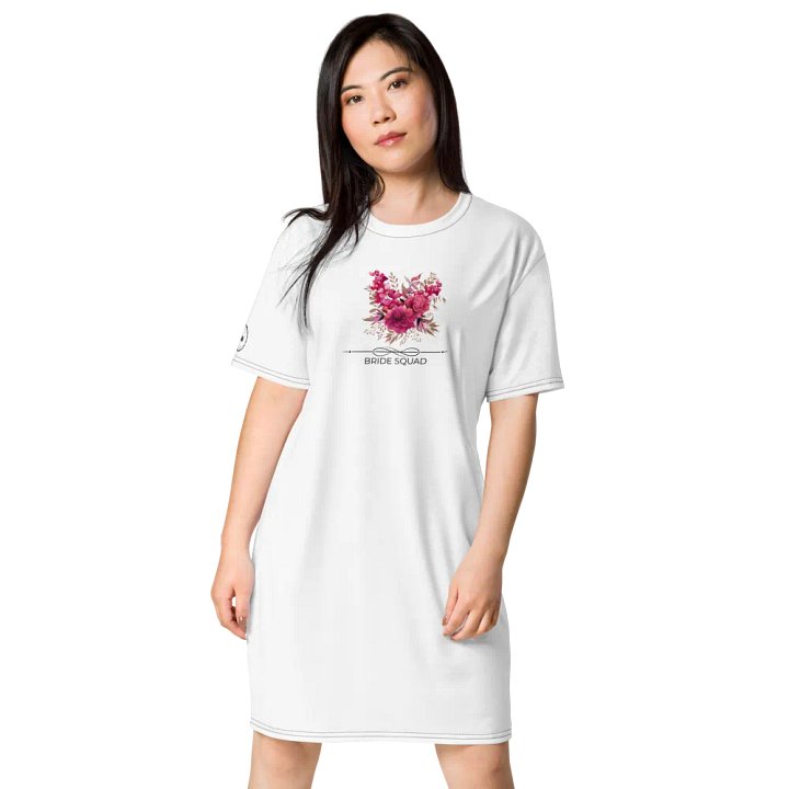 Bridal Squad T-Shirt 001 Pink Floral Bouquet Logo Dress product image (1)