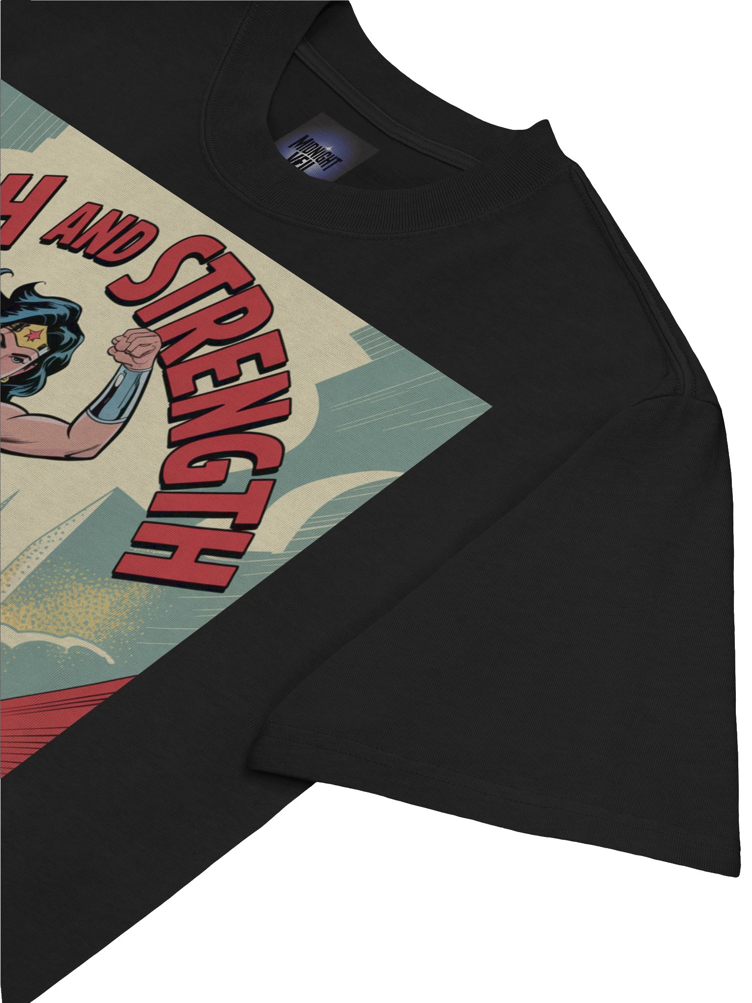 Wonder Woman Faith and Strength Legacy Oversized Faded T-Shirt product image (7)