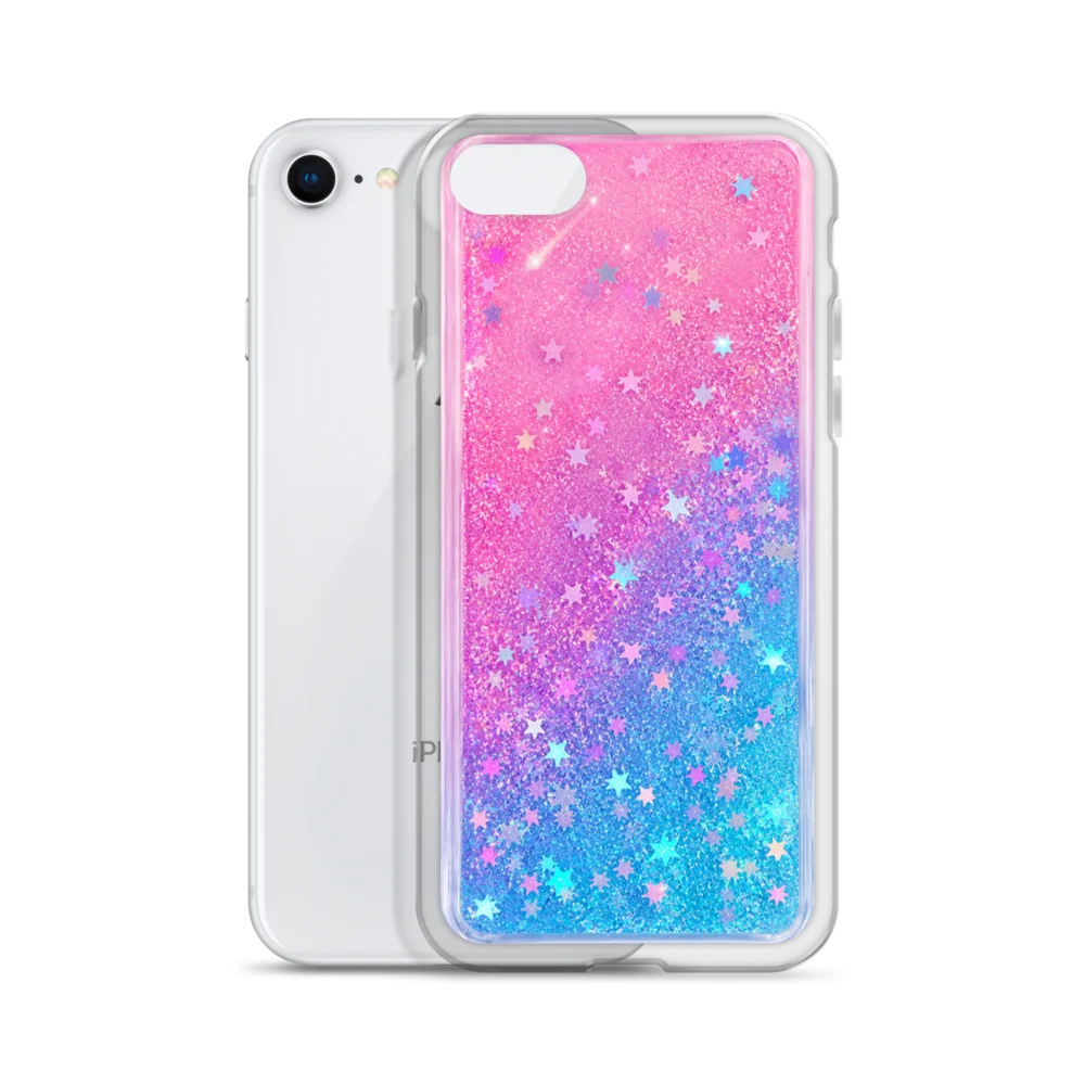 Dreamy Glitter Star Clear iPhone Case product image (2)