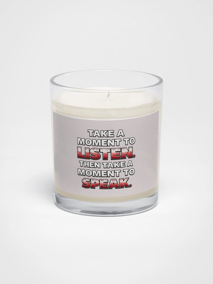 Take A Moment To Listen - Soy Wax Candle In A Clear Glass Jar product image (1)