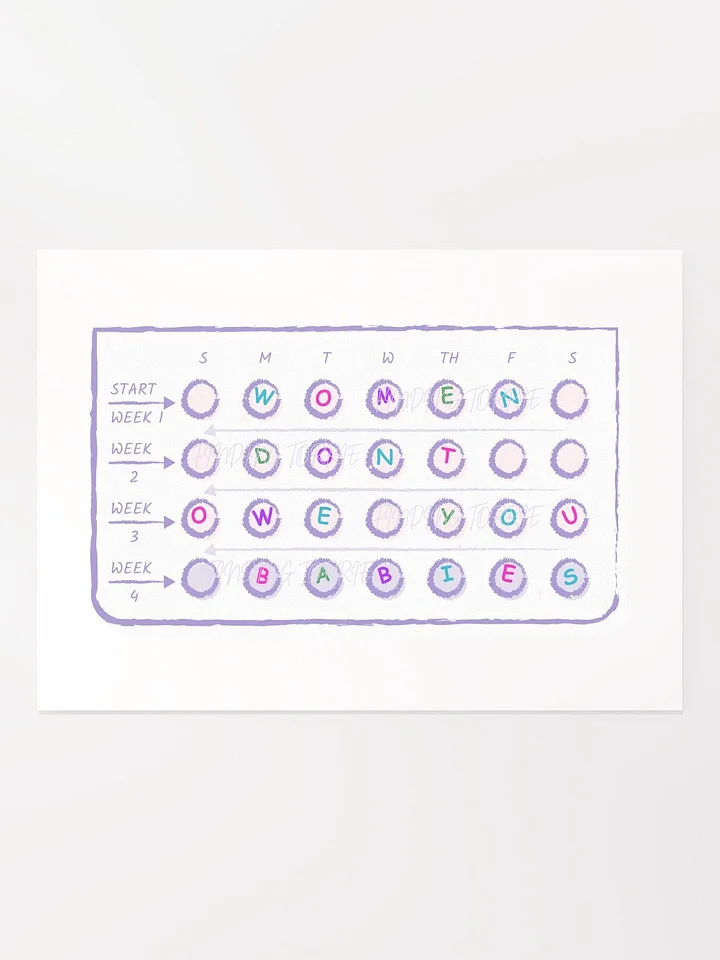 5x7 WOMEN DONT OWE YOU BABIES print product image (1)