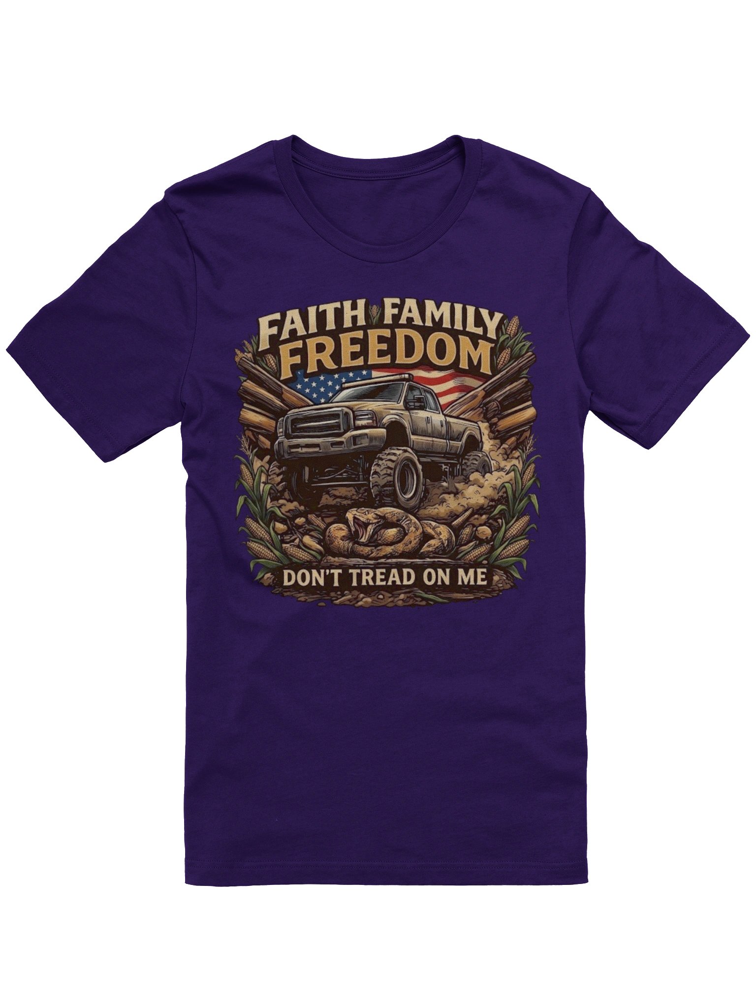 Faith Family Freedom — 4x4 Patriotic Truck Tee product image (49)