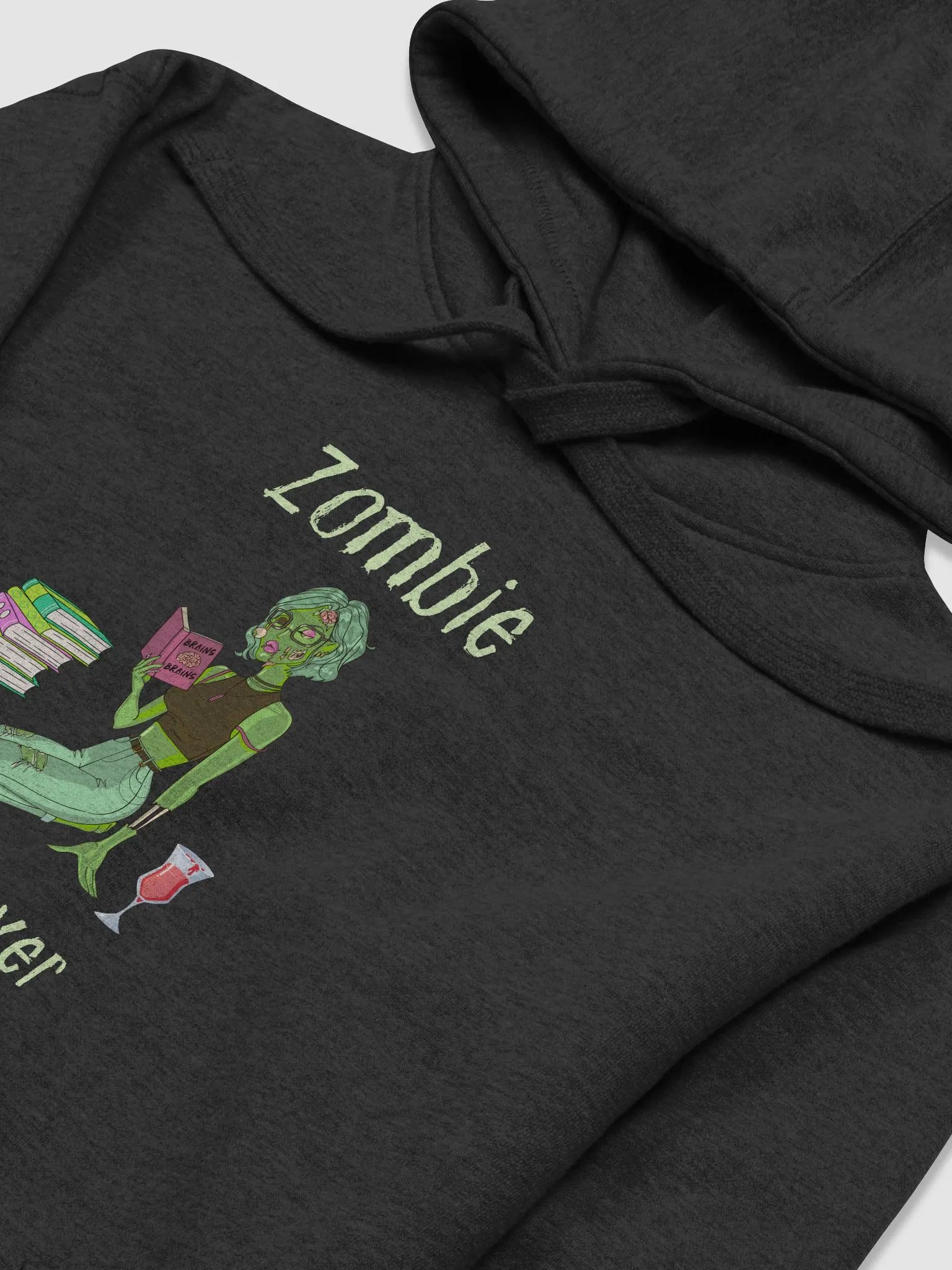 Zombie Book Lover - Black Unisex Hoodie product image (3)