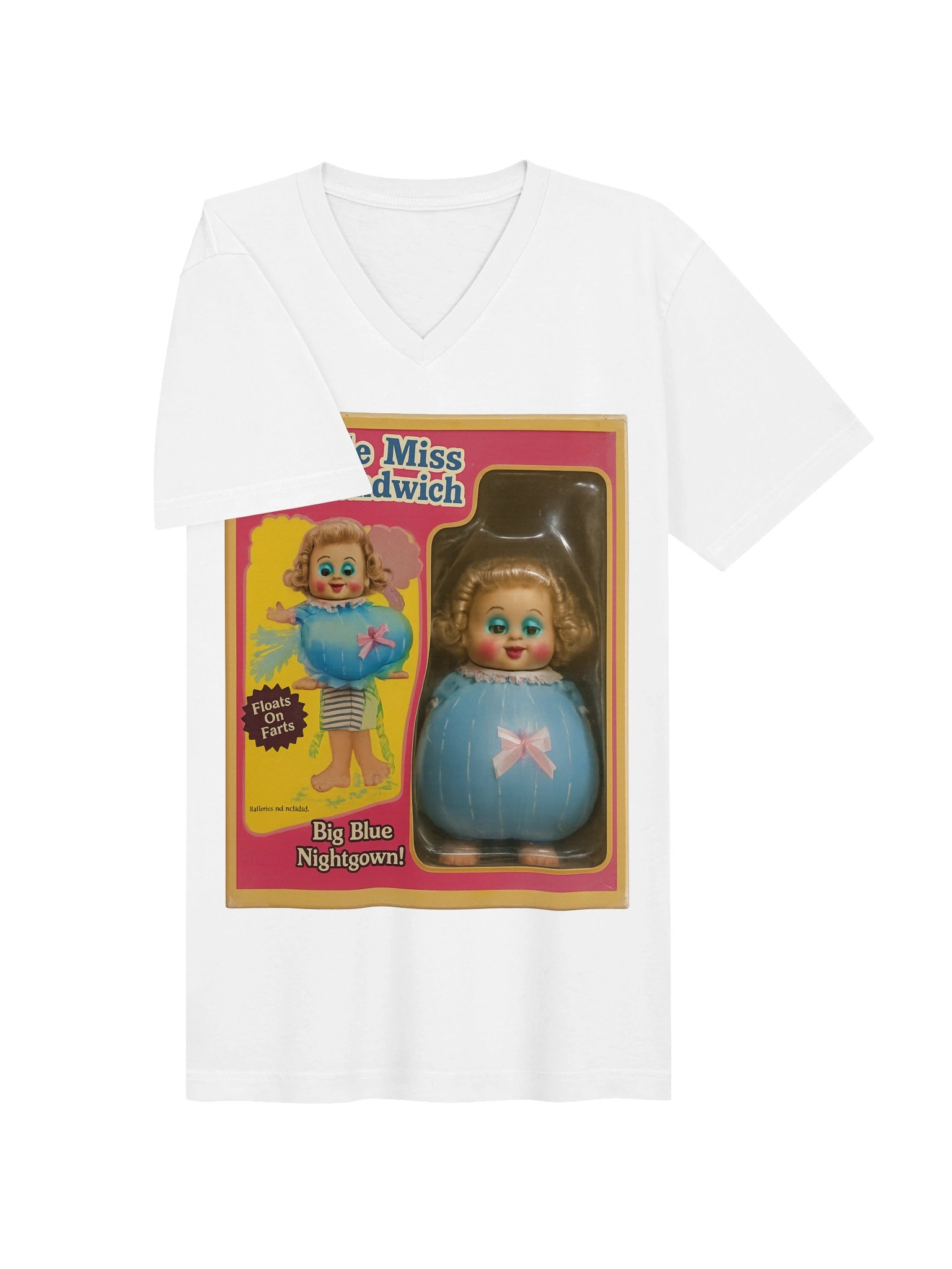 666 Toys | Little Miss Fart Sandwich | Bella+Canvas Short Sleeve V-Neck Jersey T-Shirt product image (7)