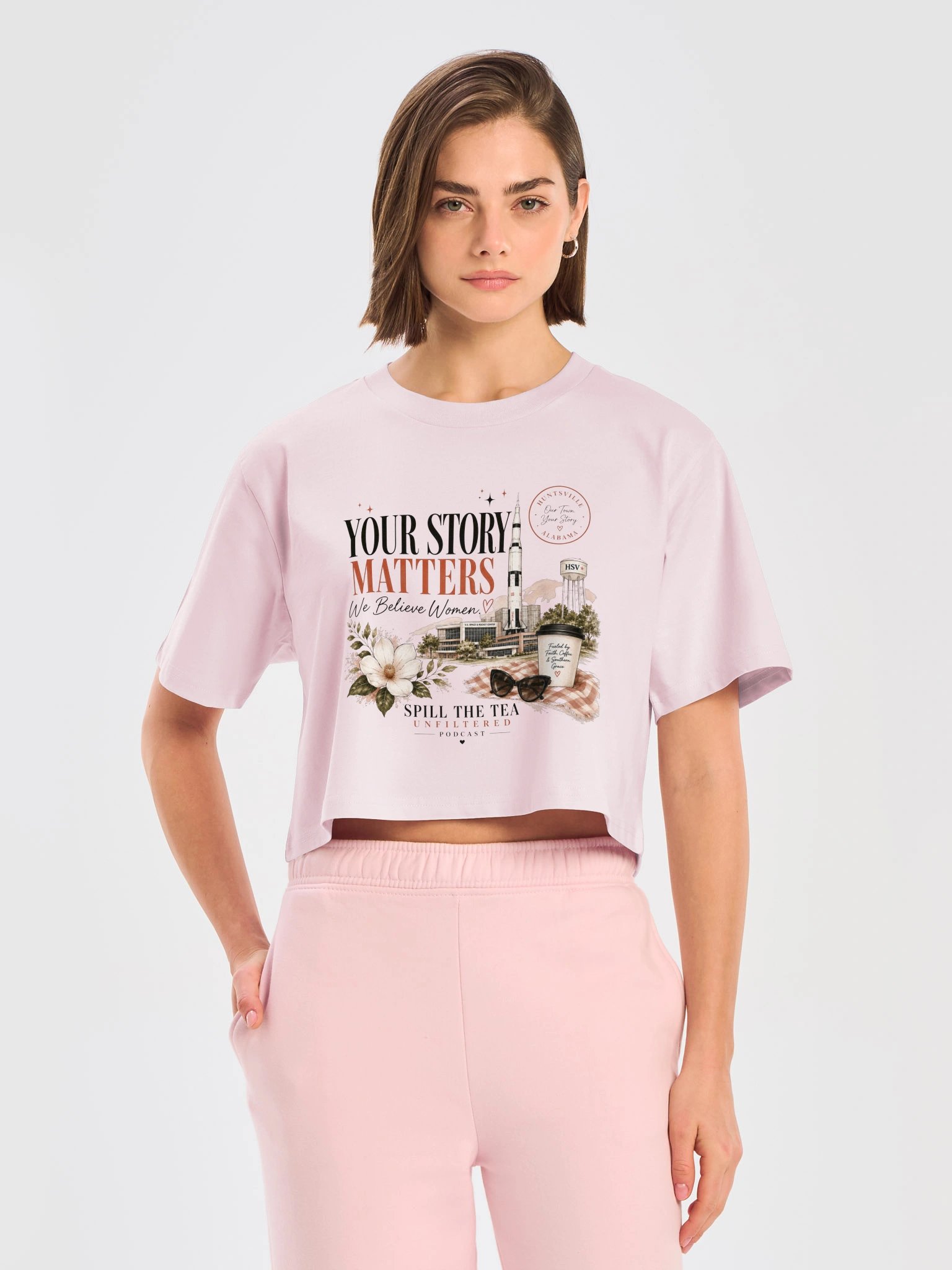 Spill the Tea Unfiltered Huntsville Crop Tee product image (5)