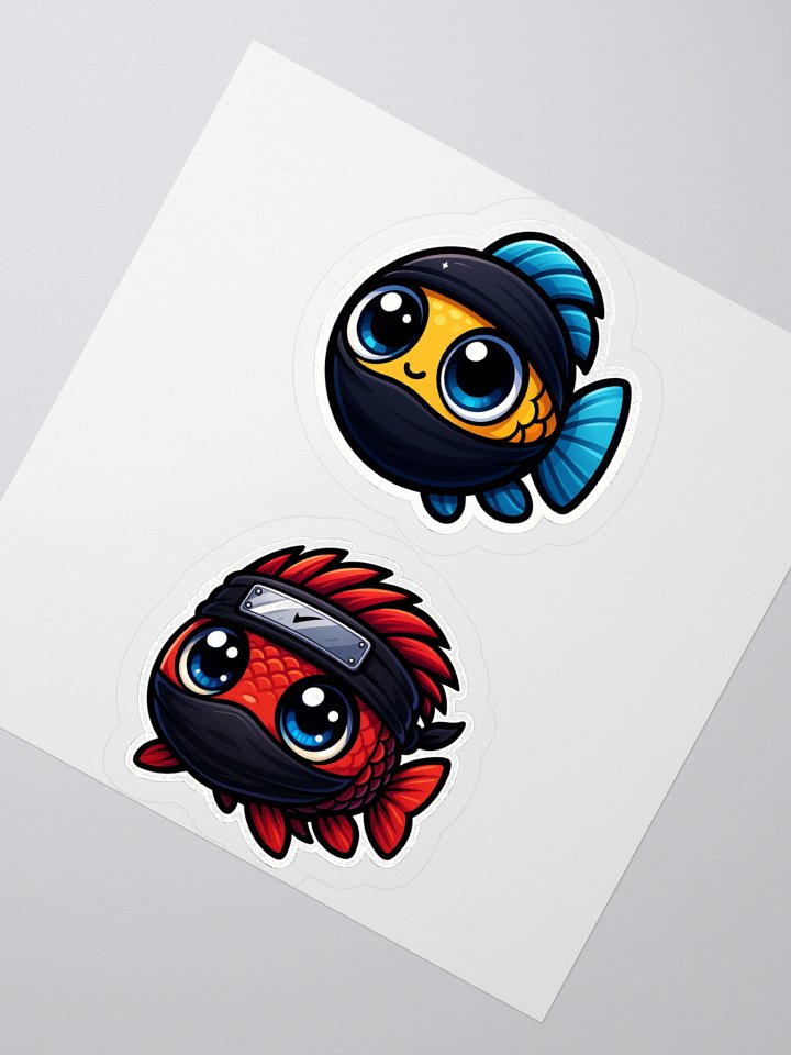 Ninja Fish Kiss Cut Stickers product image (3)