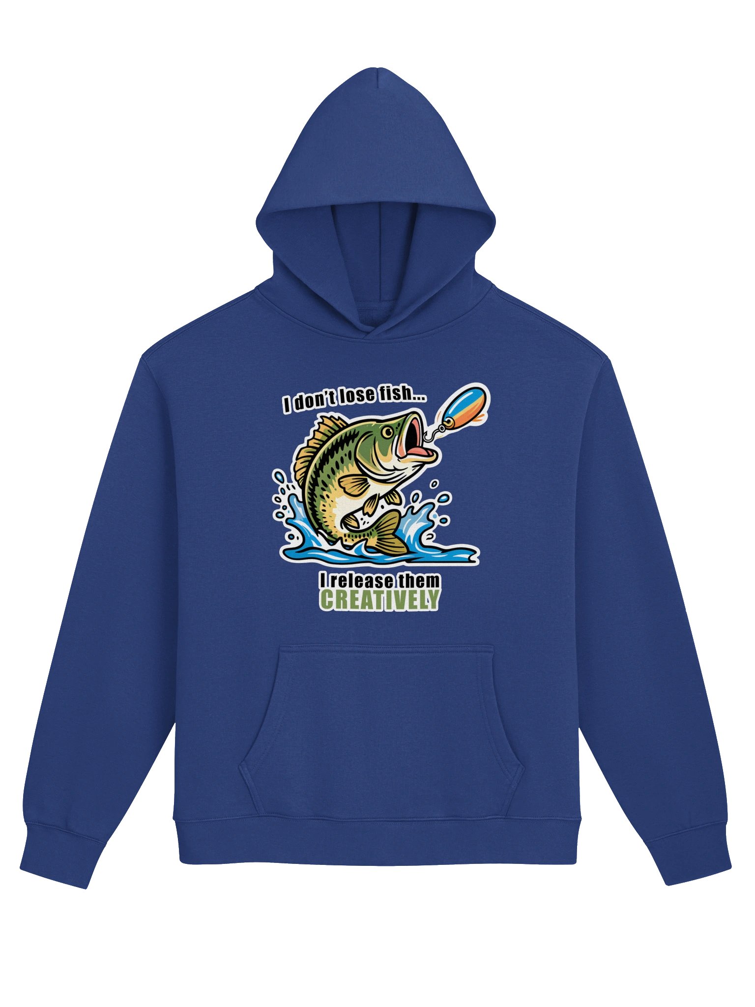 Premium Relaxed Hoodie (Unisex) - "I don't lose fish. I release them Creatively" Design product image (1)