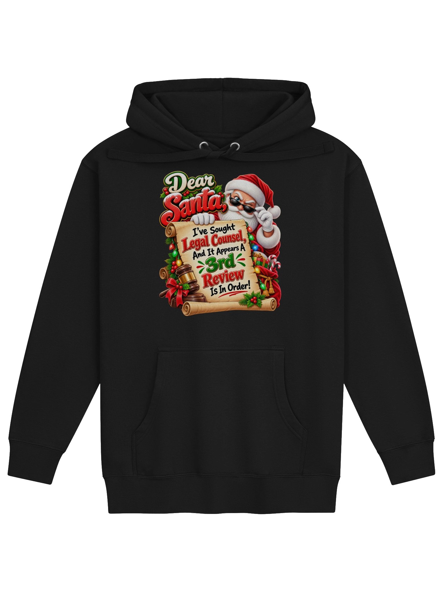 DEAR SANTA, I’VE SOUGHT LEGAL COUNSEL…HOODIE product image (1)
