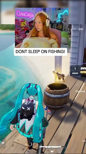 Dont sleep on fishing in Fortnite! 
Twitch: CornCobGirl 
#fortnite #fortnitesprites