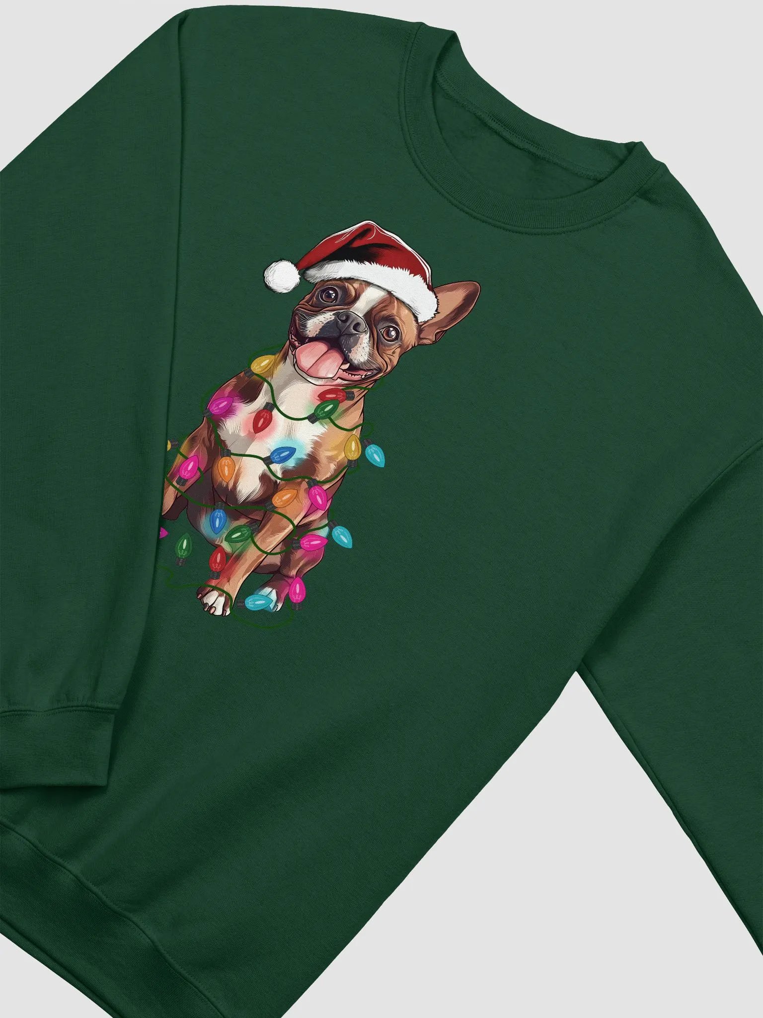 Funny Boston Terrier(Brown) Christmas Sweatshirt product image (9)