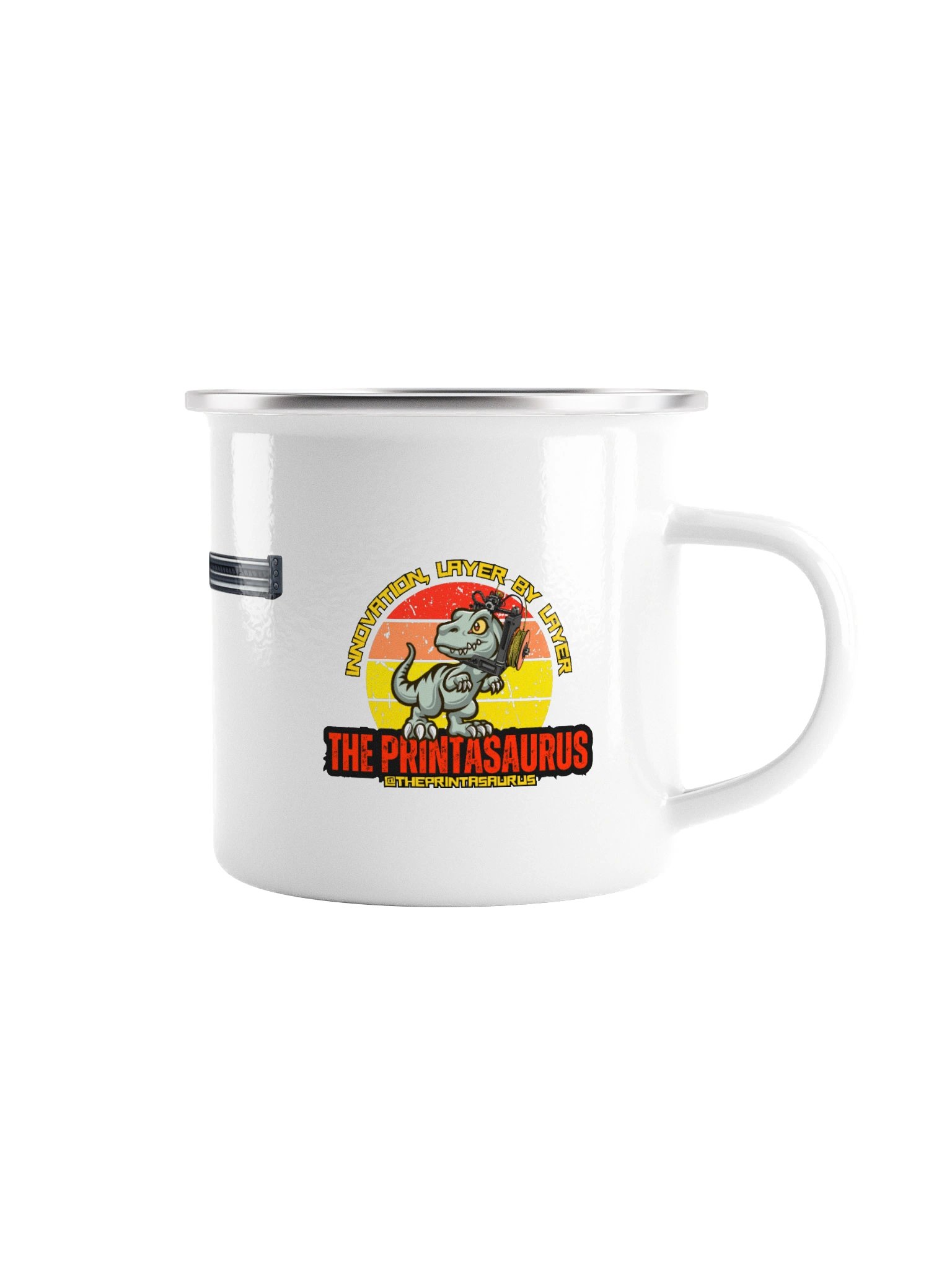The Printasaurus Enamel Mug product image (1)