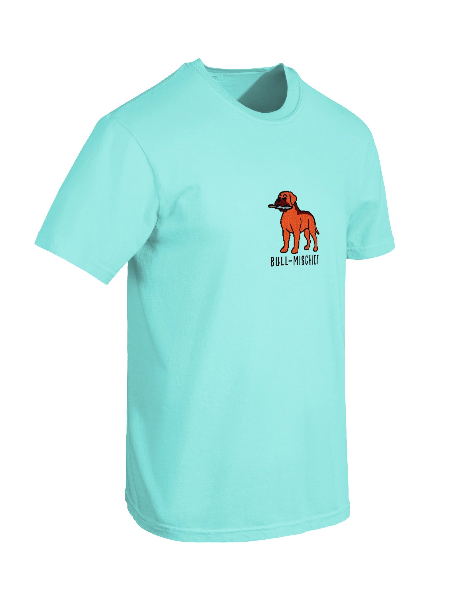 Bull-Mischief Funny Chibi-Style Embroidered T-Shirt for Bullmastiff(Red) Owners product image (100)