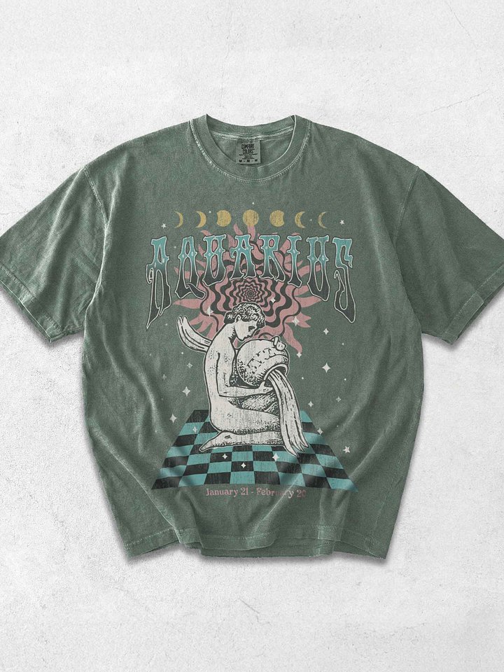 Aquarius Zodiac Shirt – January 21 to February 20 Astrology Graphic Tee product image (1)