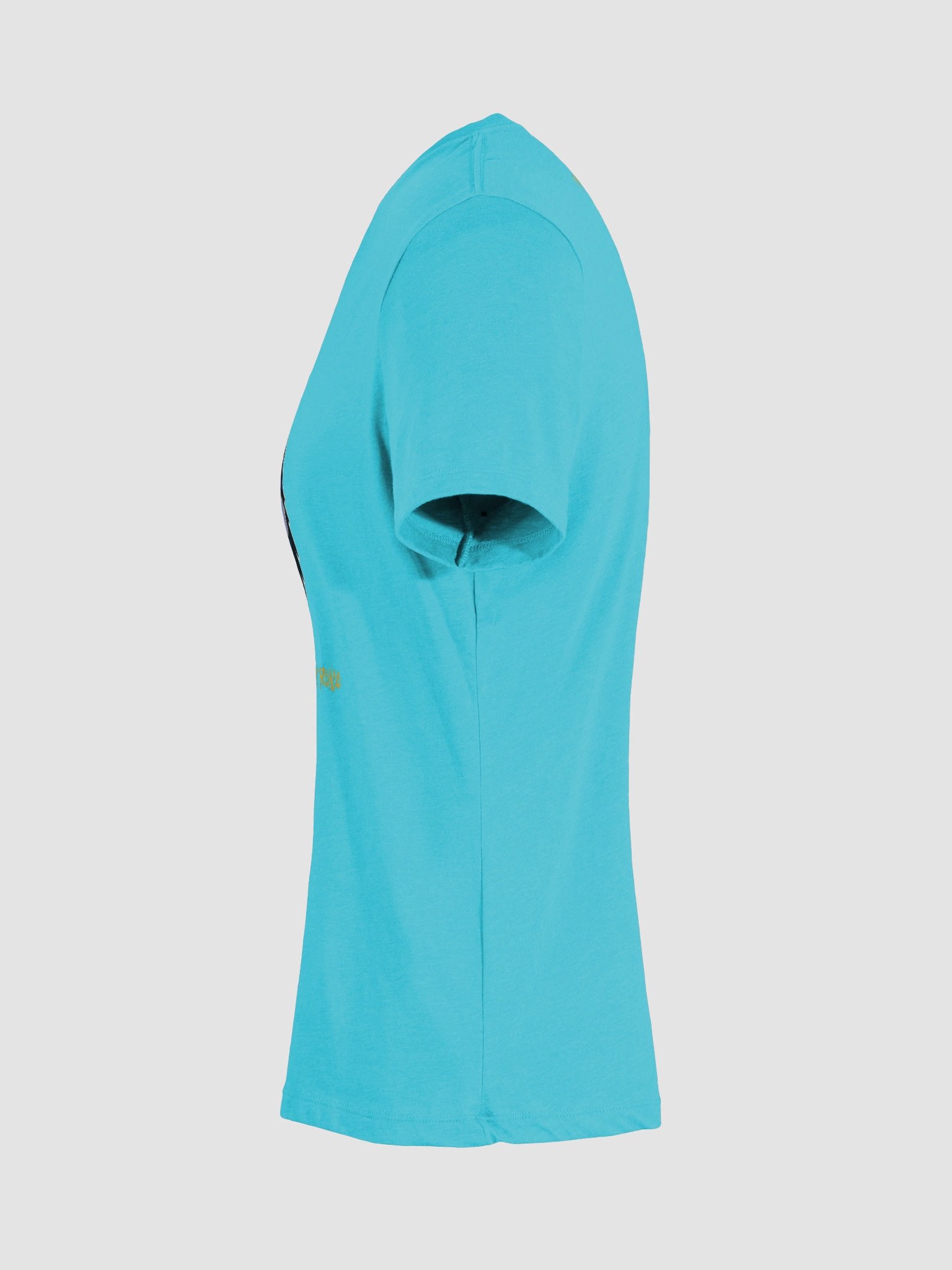 Destination Bigfoot Bronco Bigfoot Logo Bella+Canvas Women's Relaxed V-Neck T-Shirt (Turquoise) product image (10)