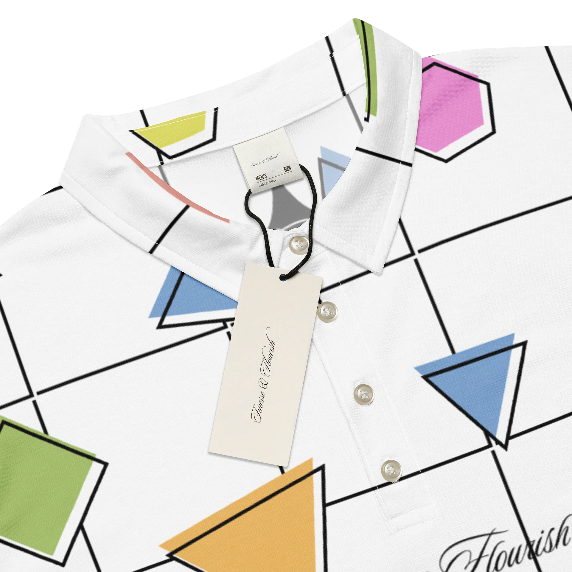 F&F Script Geometric Slim Fit Polo Shirt product image (4)