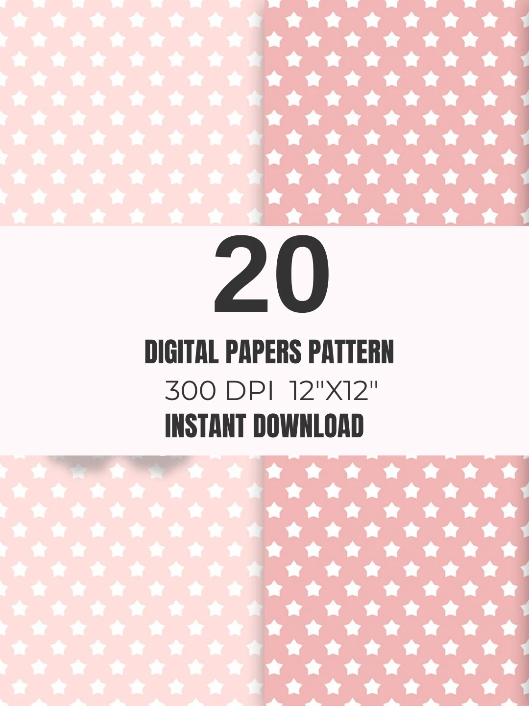 Pastel Pink & Sage Seamless Paper Pack 20 product image (4)