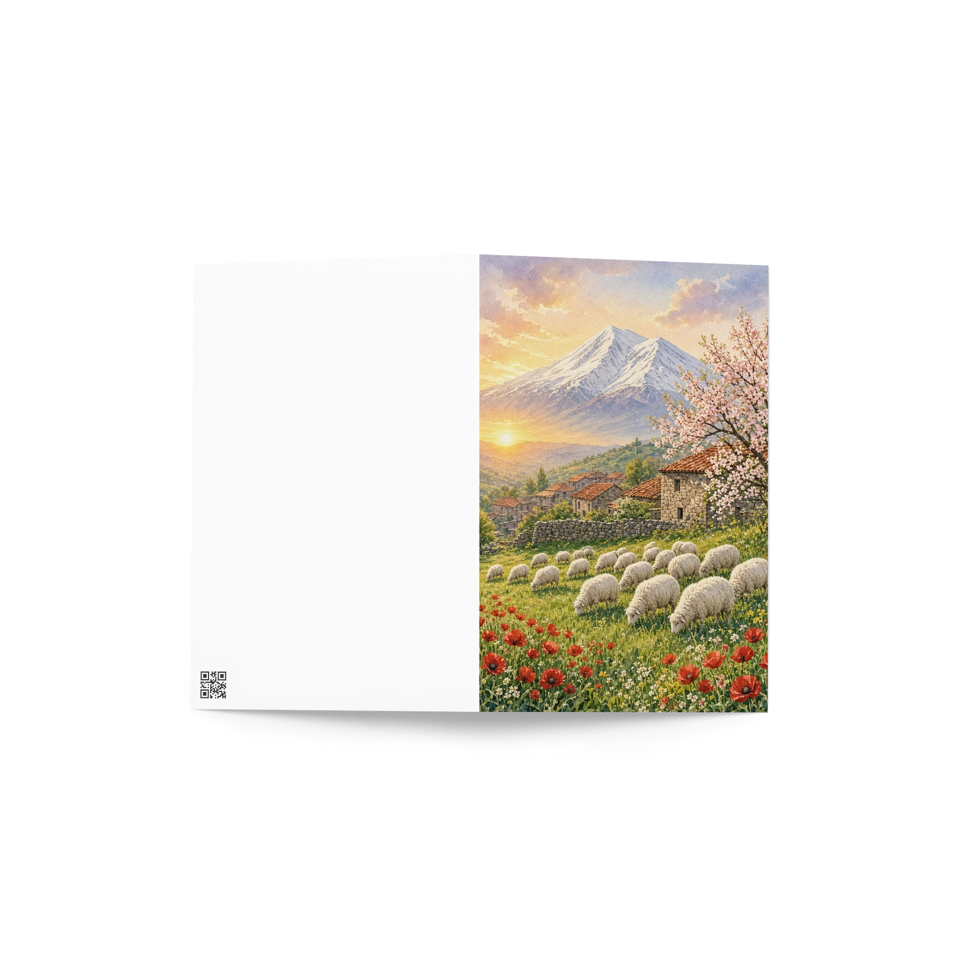 Armenian Village & Mount Ararat Greeting Card product image (4)