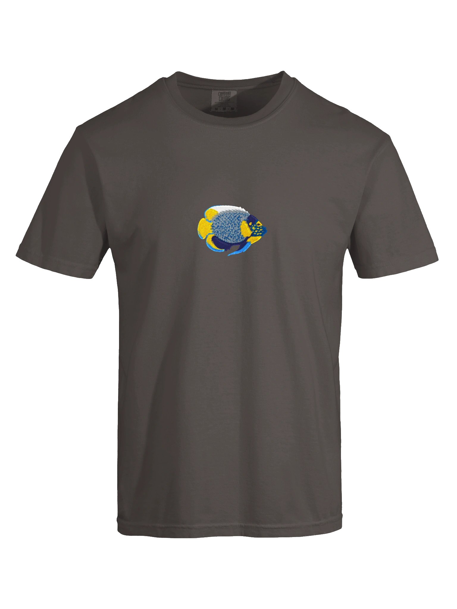 Blueface Angelfish Embroidered Premium T-Shirt | Saltwater Reef Aquarium Fish & Marine Life Apparel product image (13)