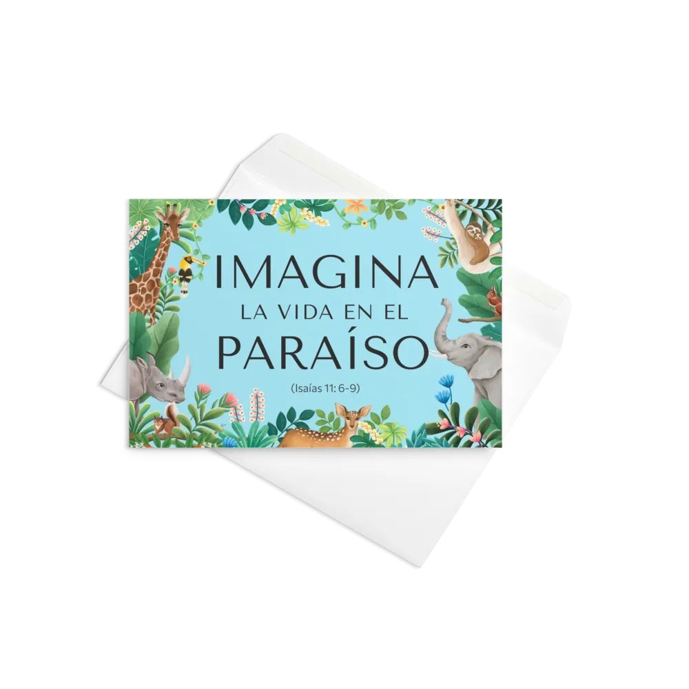 'Imagina la Vida en el Paraíso' Greeting Card product image (3)