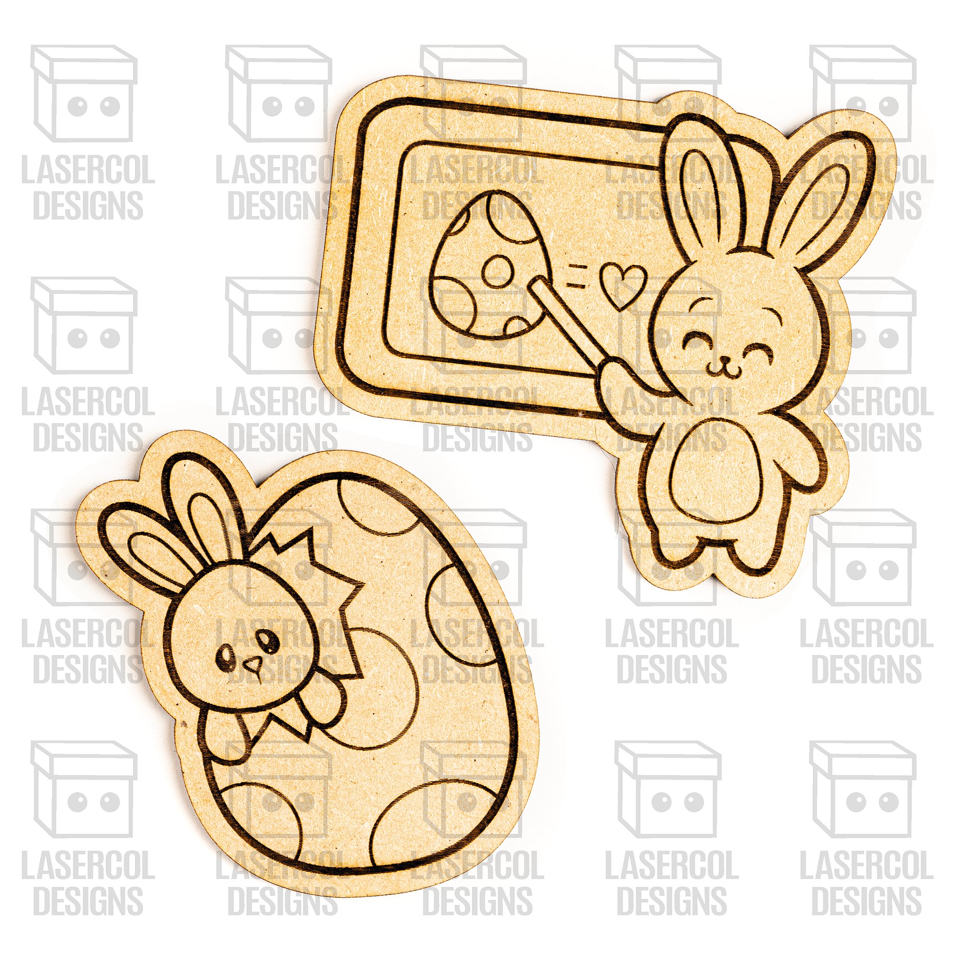 Easter Bunny Paint Kit DIY Cut Outs Set 6 - Laser Cut Files product image (6)
