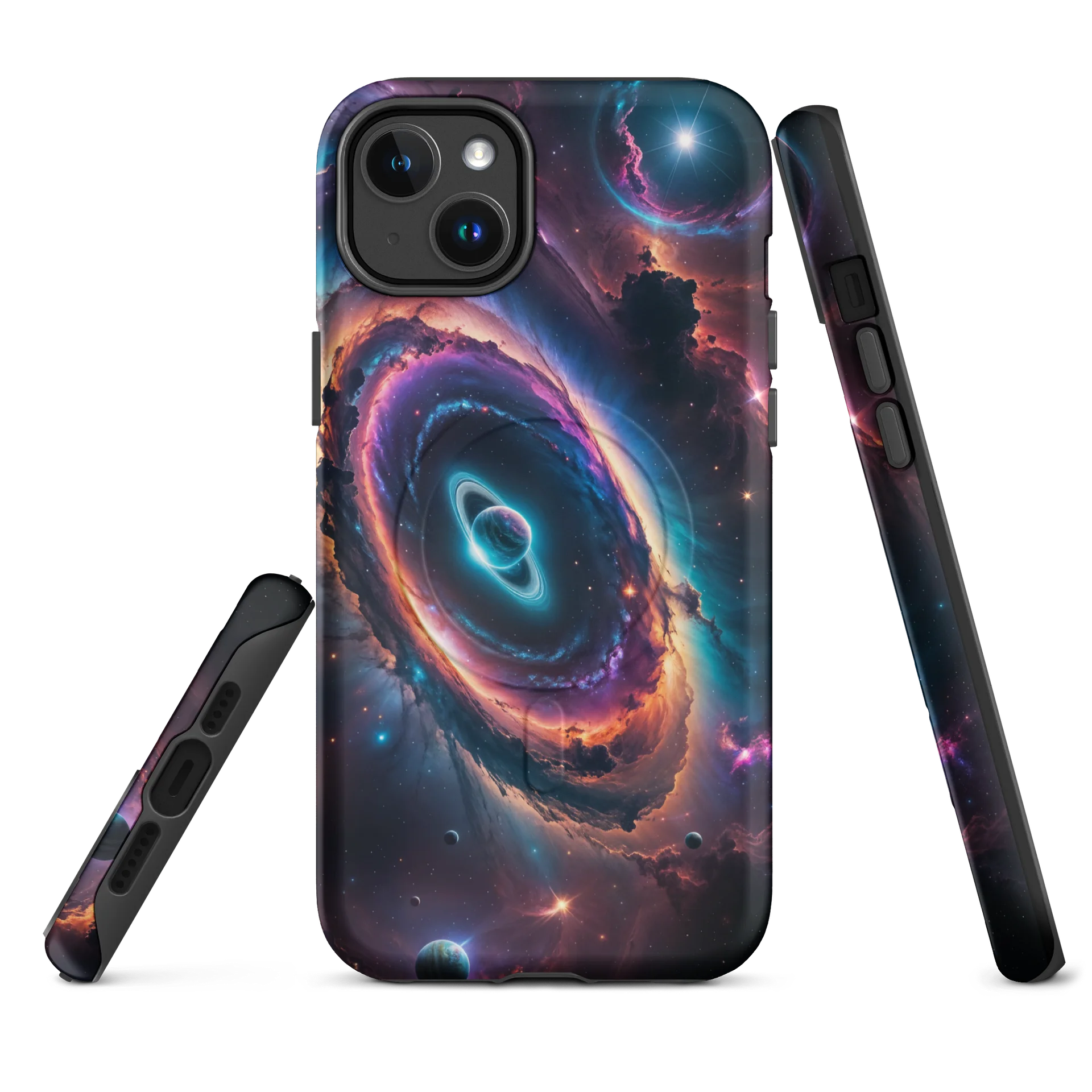 Cosmic Vortex - MagSafe Tough iPhone Case - Colorful Nebula & Space Design product image (1)