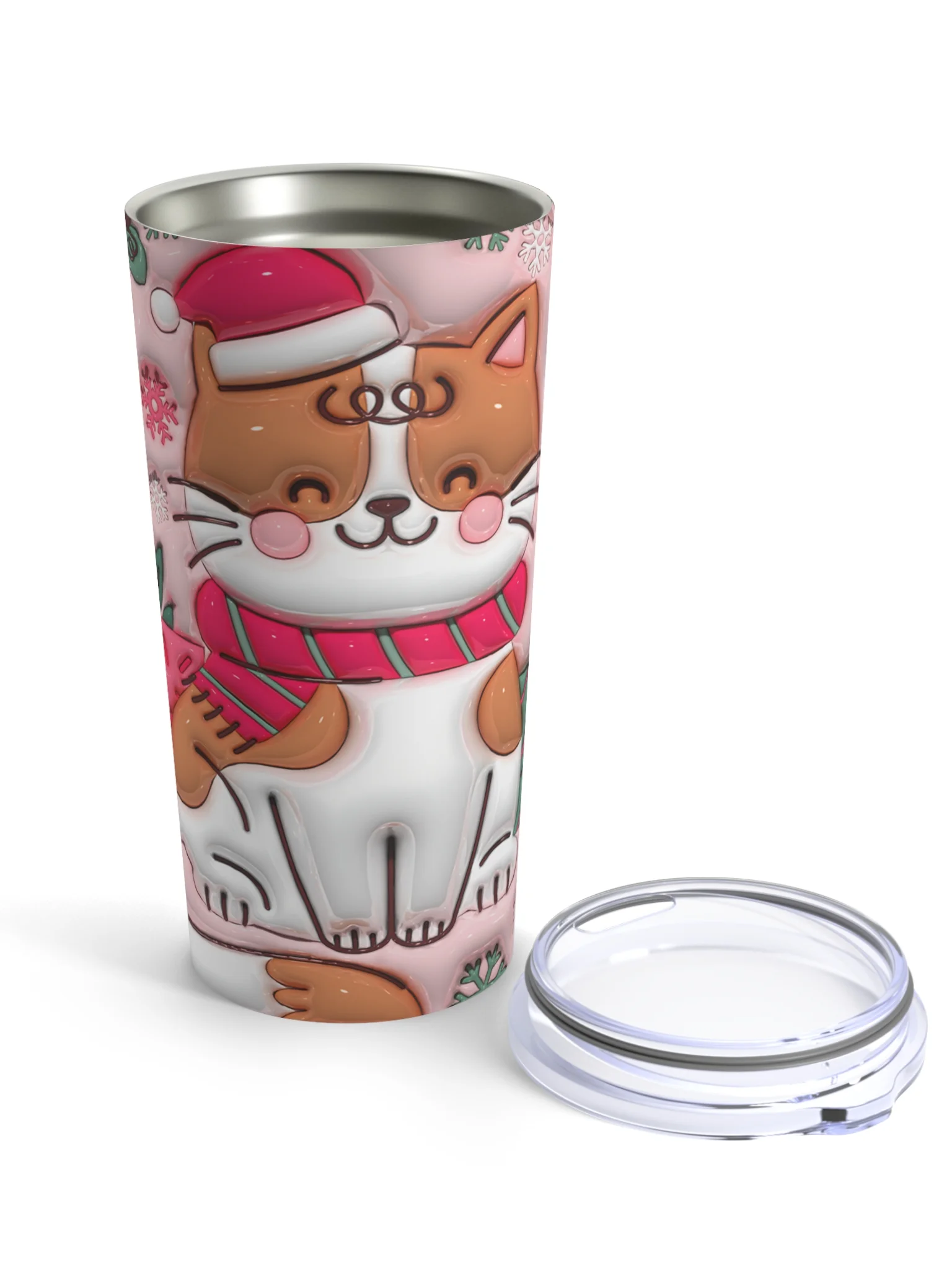 Meow Holiday Christmas Stainless Steel Tumbler product image (6)