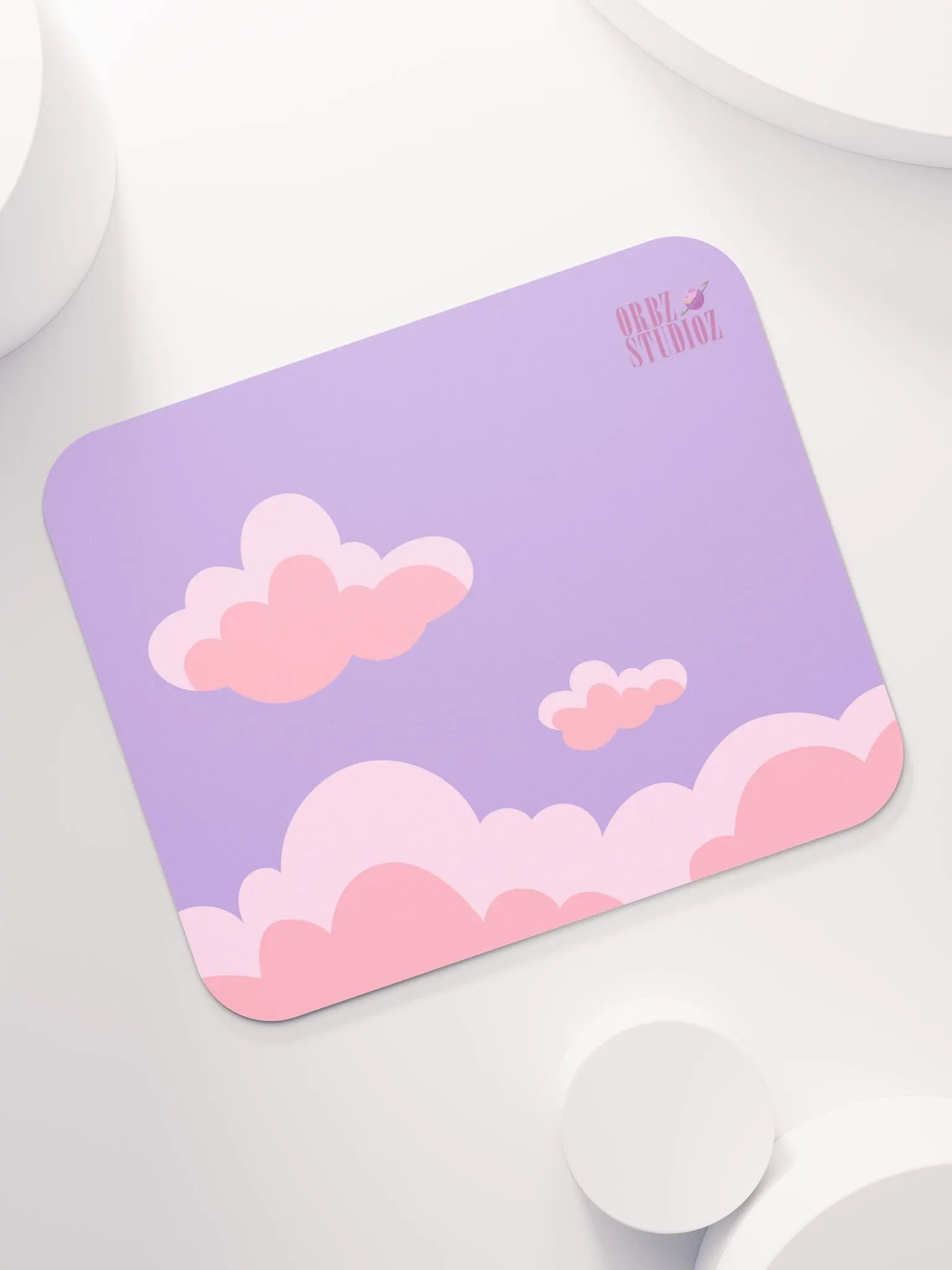 PASTLE PINK CLOUDY MOUSE PAD product image (7)