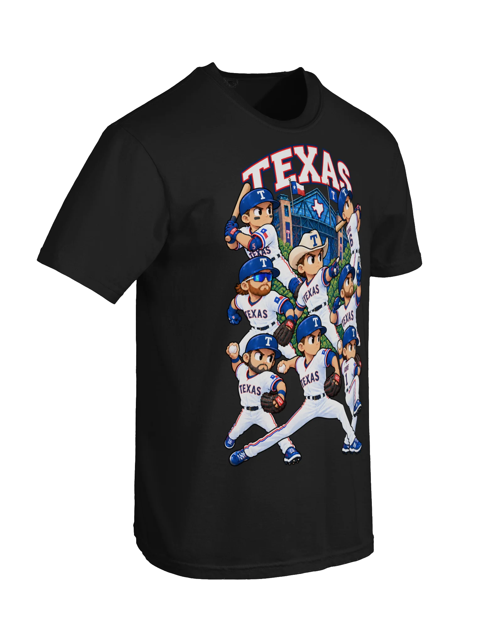 Texas Baseball Animated Player T-Shirt product image (47)