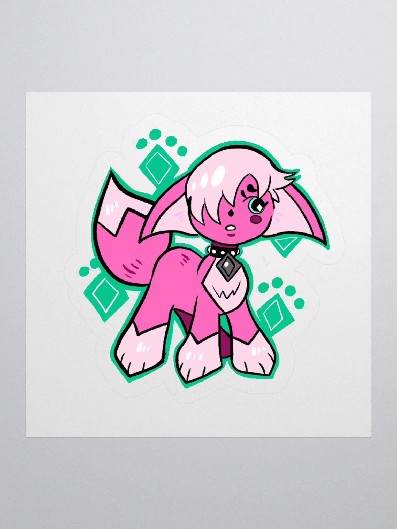 "Darling Diamonds" Fuchsia Sticker product image (1)