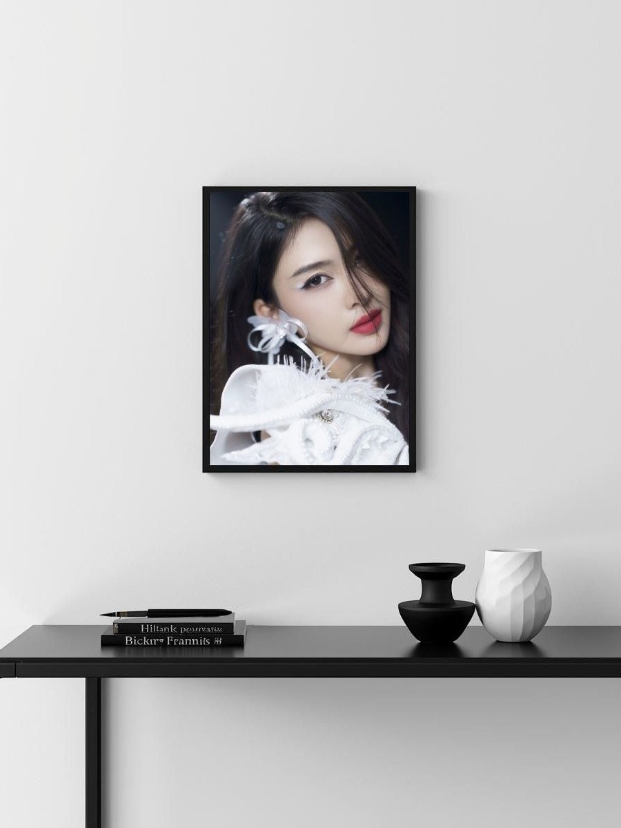 White Feathered Outfit Close-Up – Glossy 8x10 Metal Print product image (3)