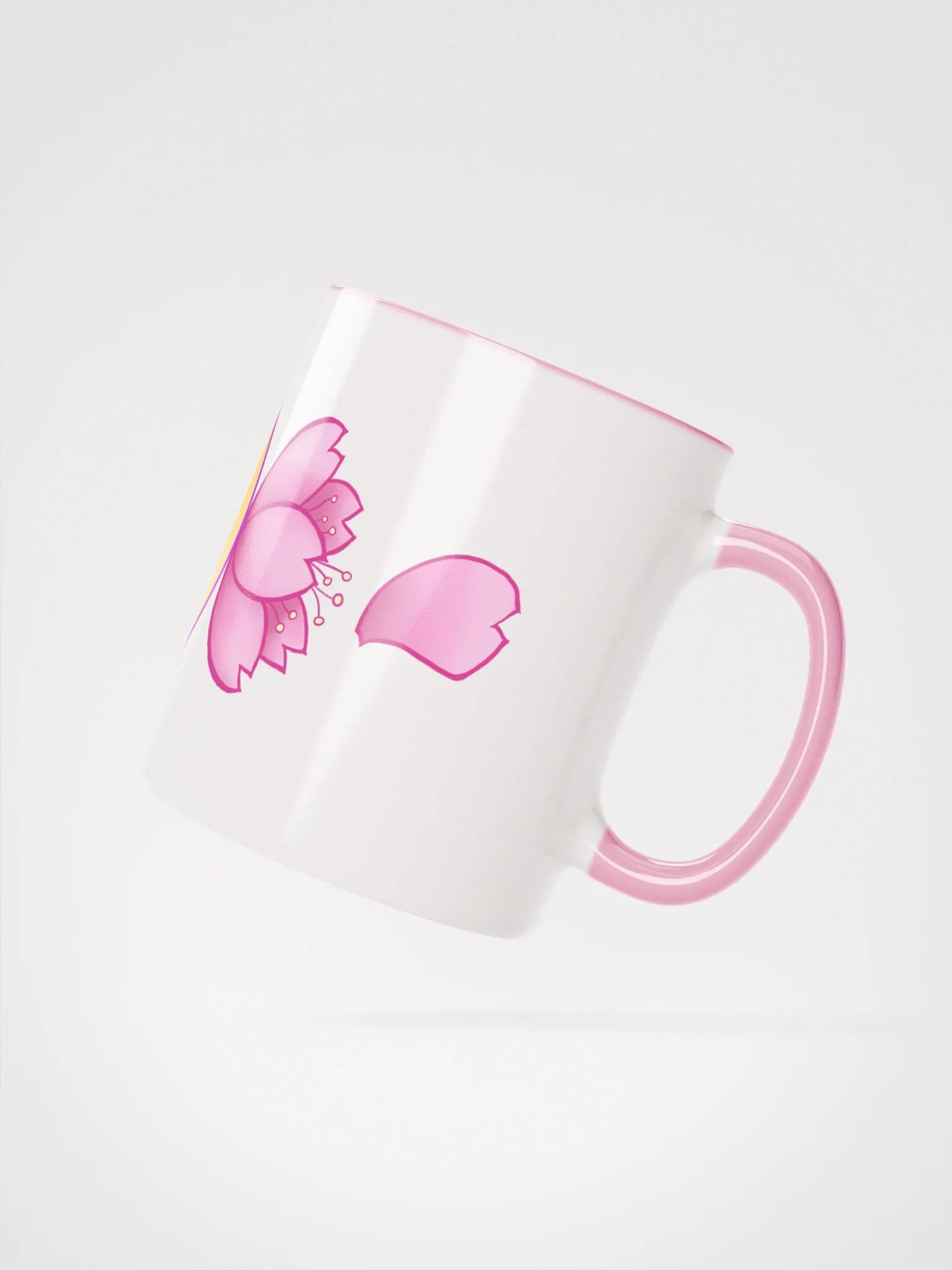 NEW Moonie Blossom mug with pink or yellow inside and handle product image (5)