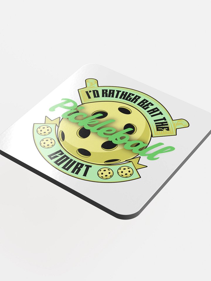 Id Rather Be At The Pickleball Court Paradise Cork Coaster product image (1)