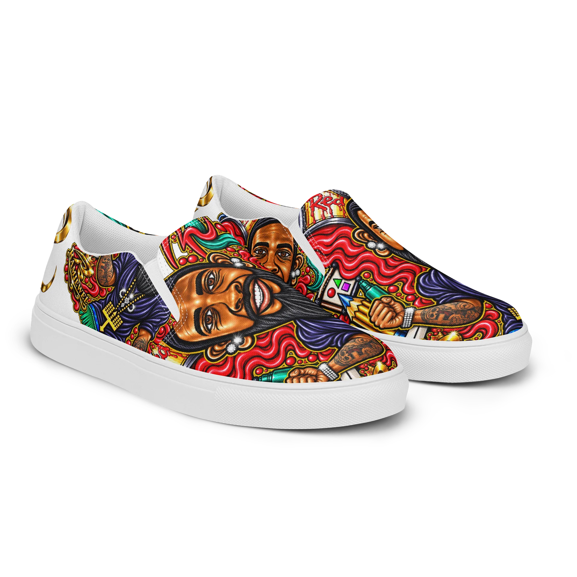 Men’s Caricature Slip-On Canvas Shoes product image (2)