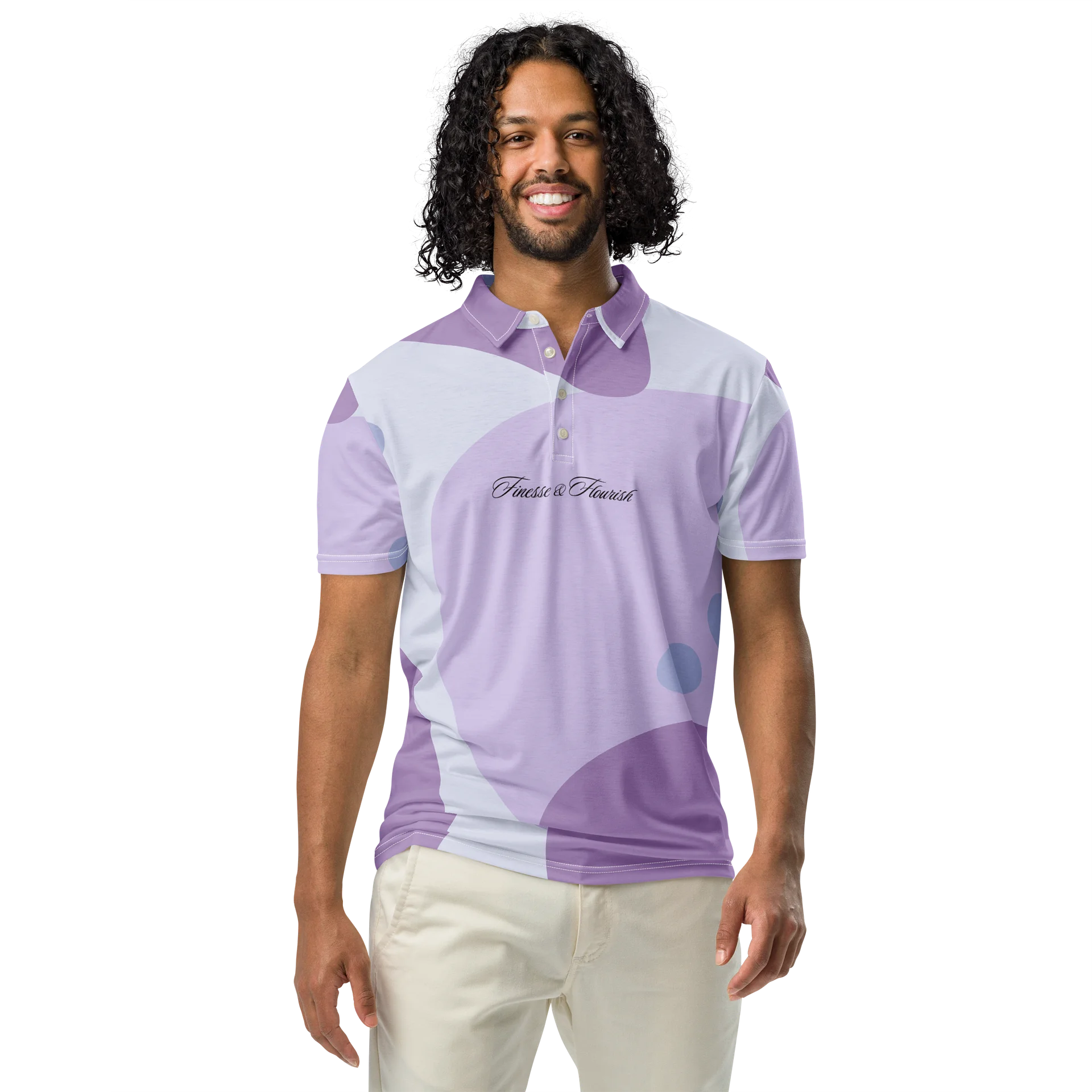 F&F Script Lava Lamp Slim Fit Polo Shirt product image (3)