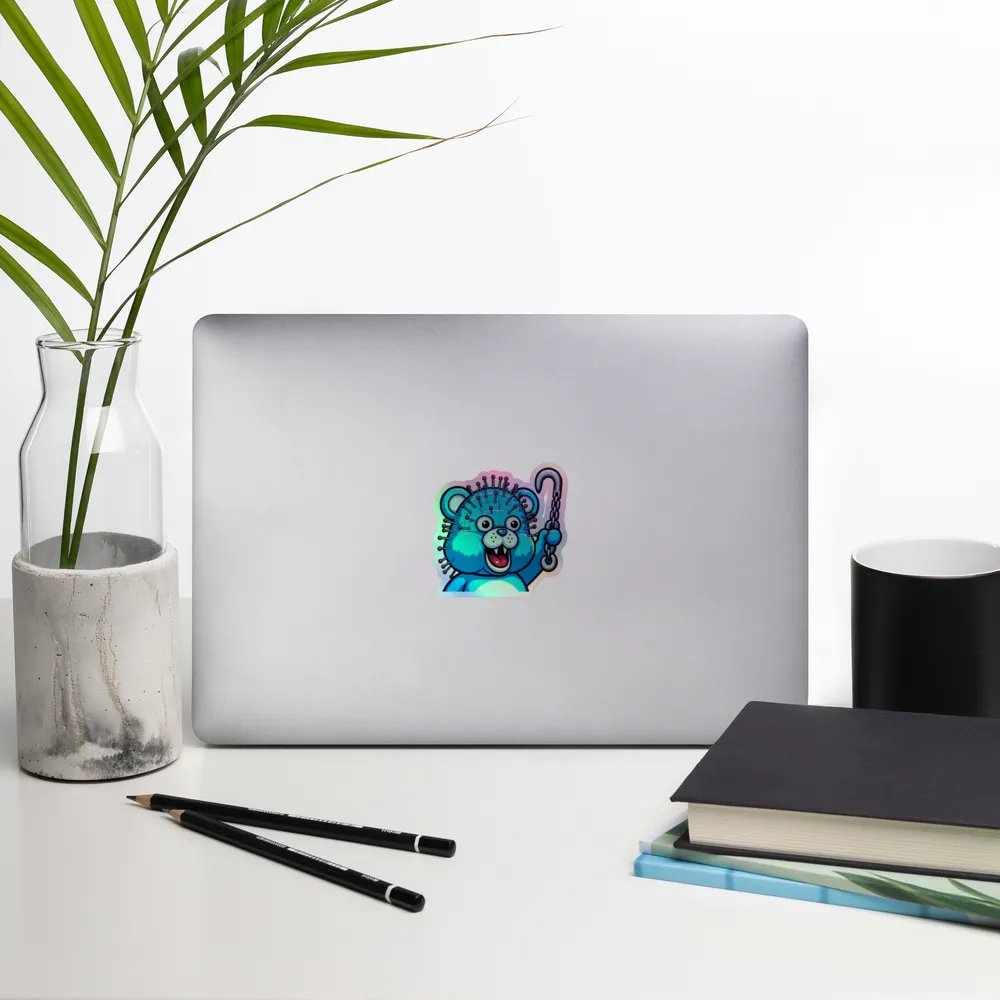 Spiky Bear Holographic Sticker Sheet product image (14)