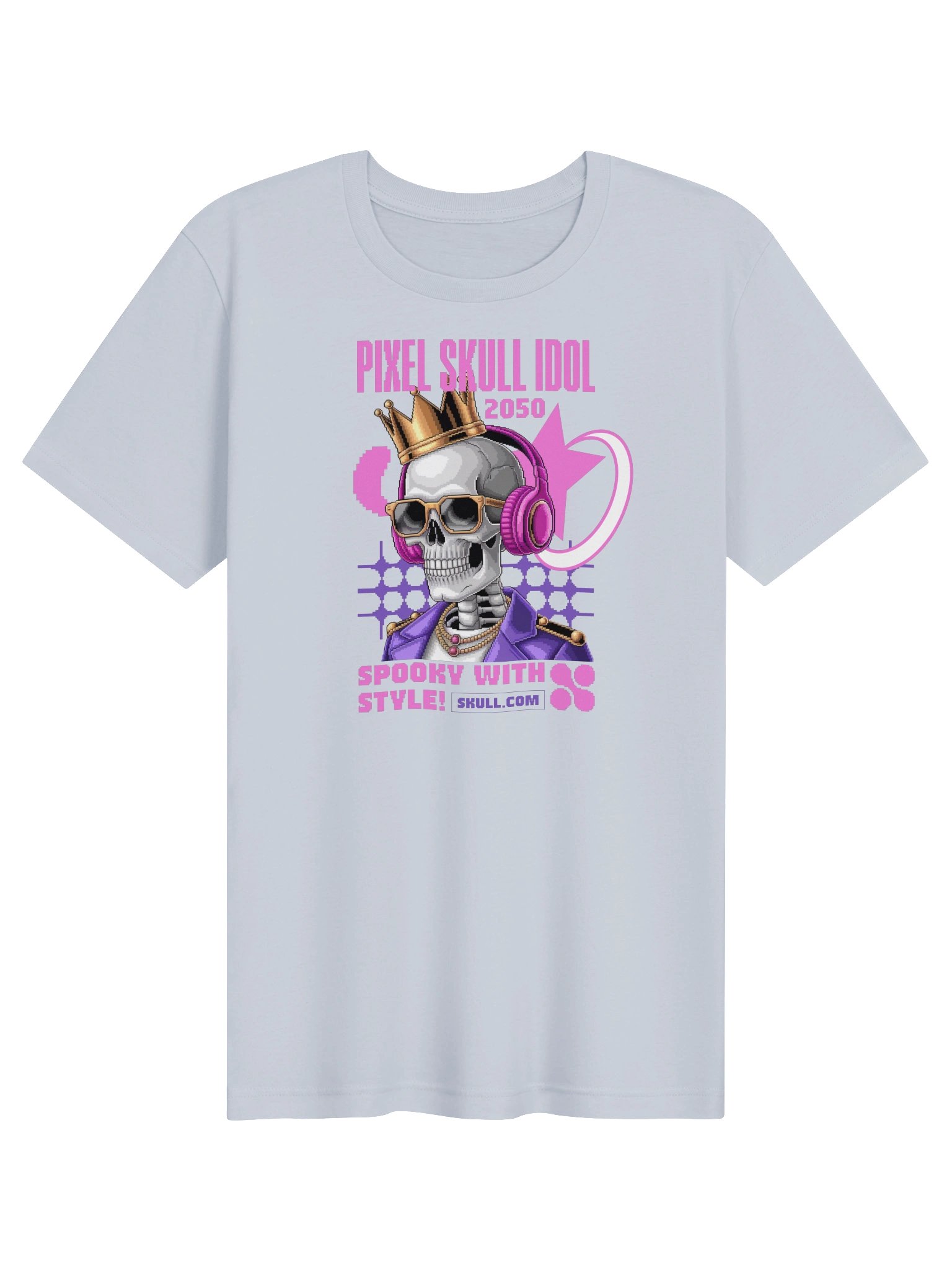 Pixel Art Gothic Fashion Skull Graphic T-Shirt product image (9)