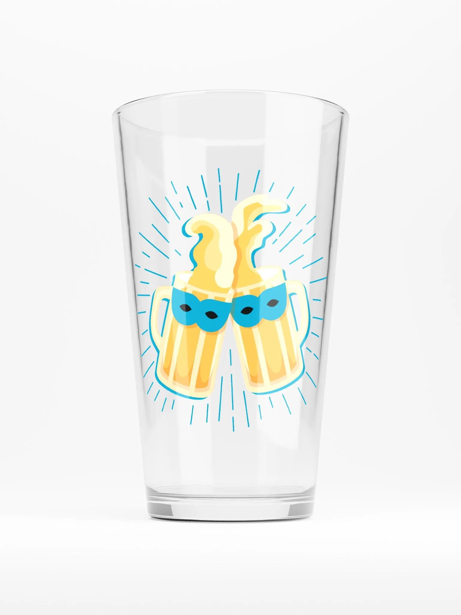 Masked Cheers Shaker Pint Glass product image (1)
