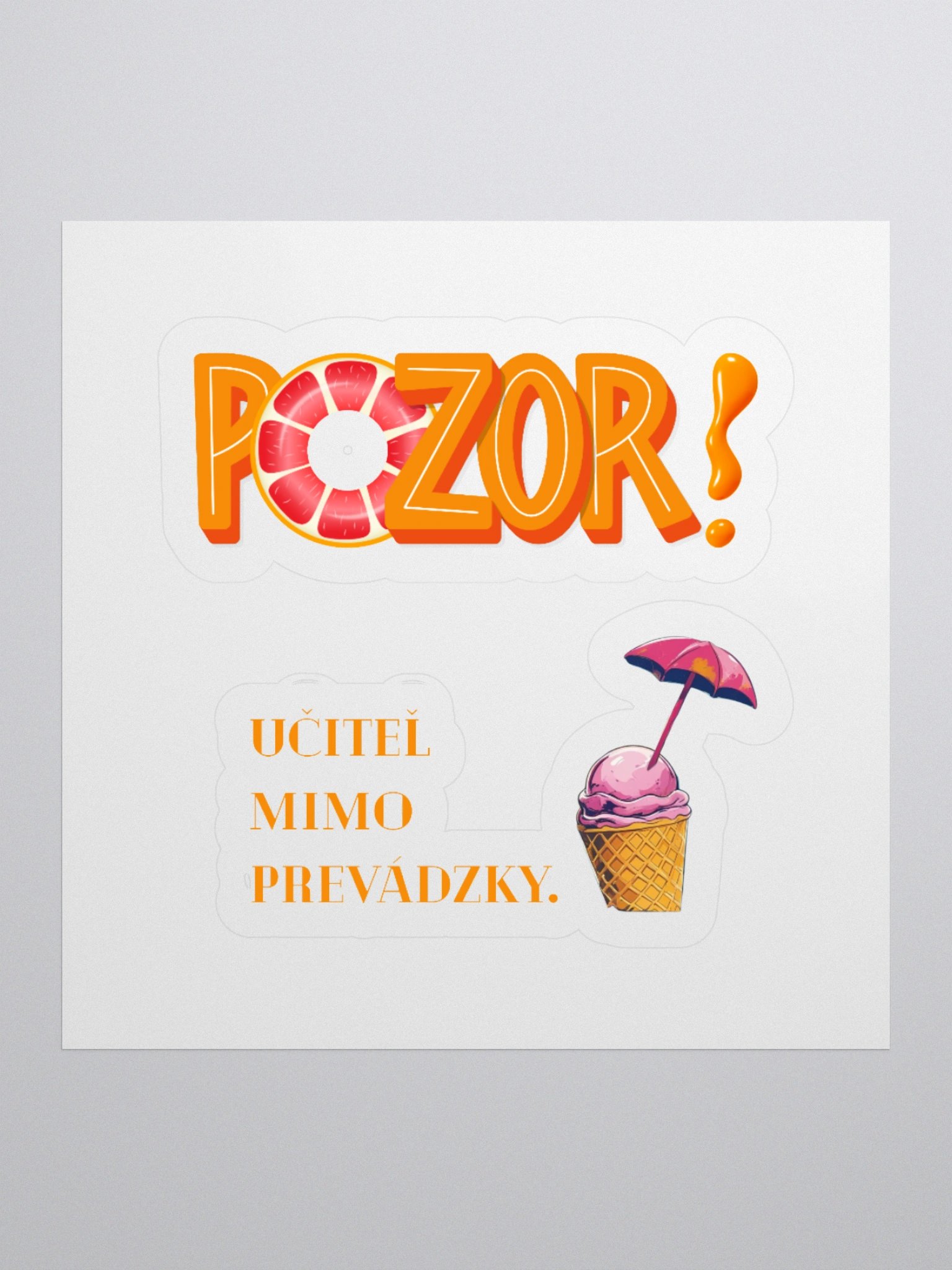 "Učiteľ mimo prevádzky" nálepka product image (1)