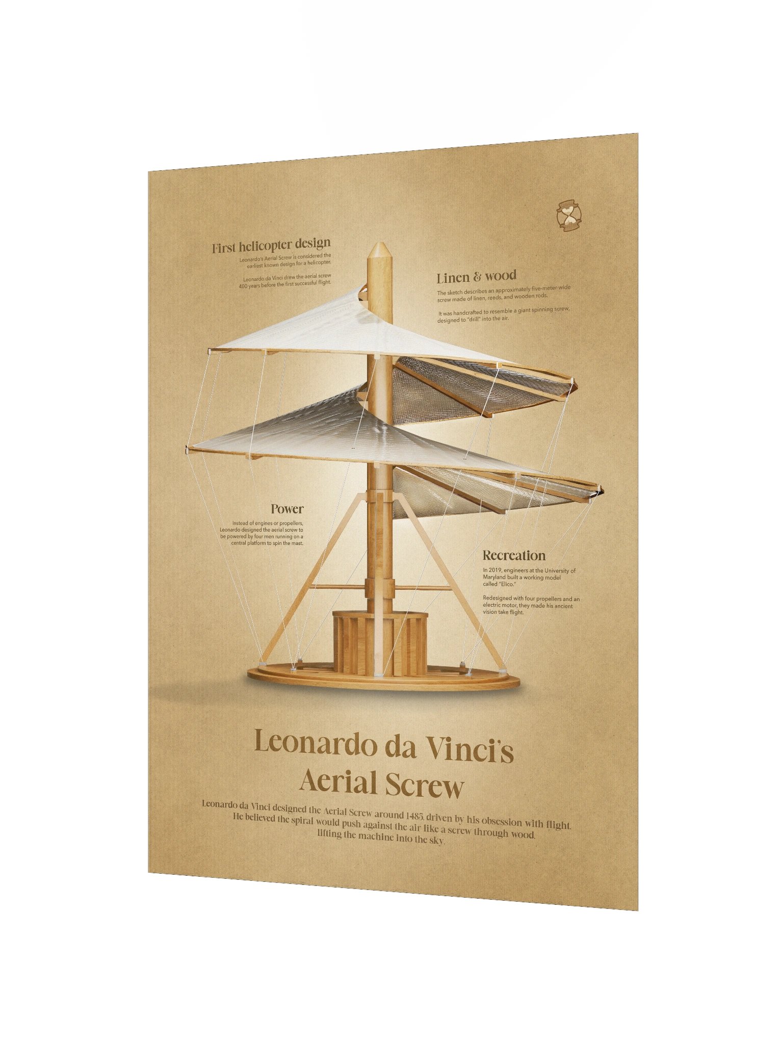 Leonardo da Vinci's Helicopter (Unframed poster) product image (4)