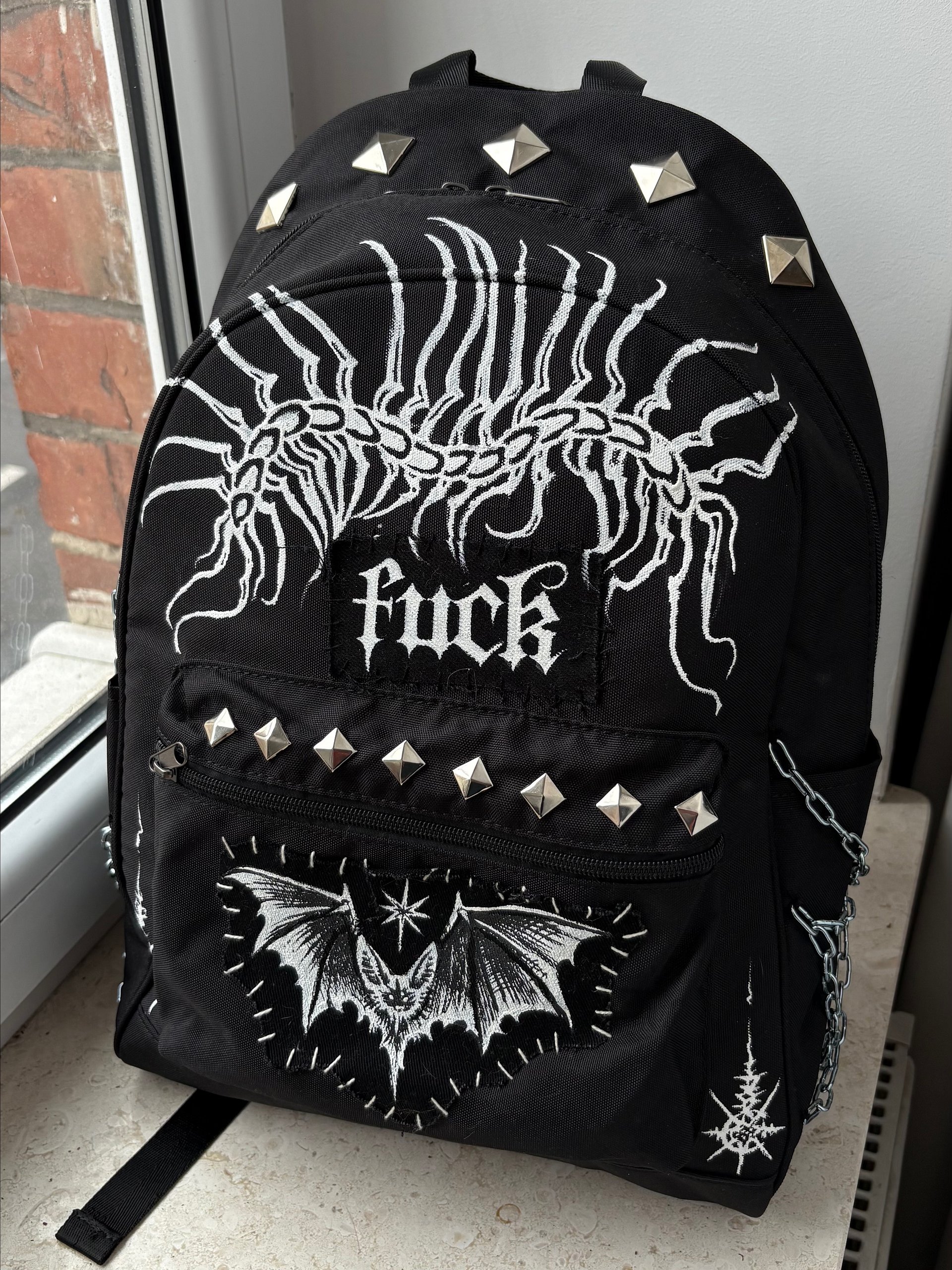 🕸️ "Dark Entity" Custom Hand-Painted Gothic Backpack product image (3)