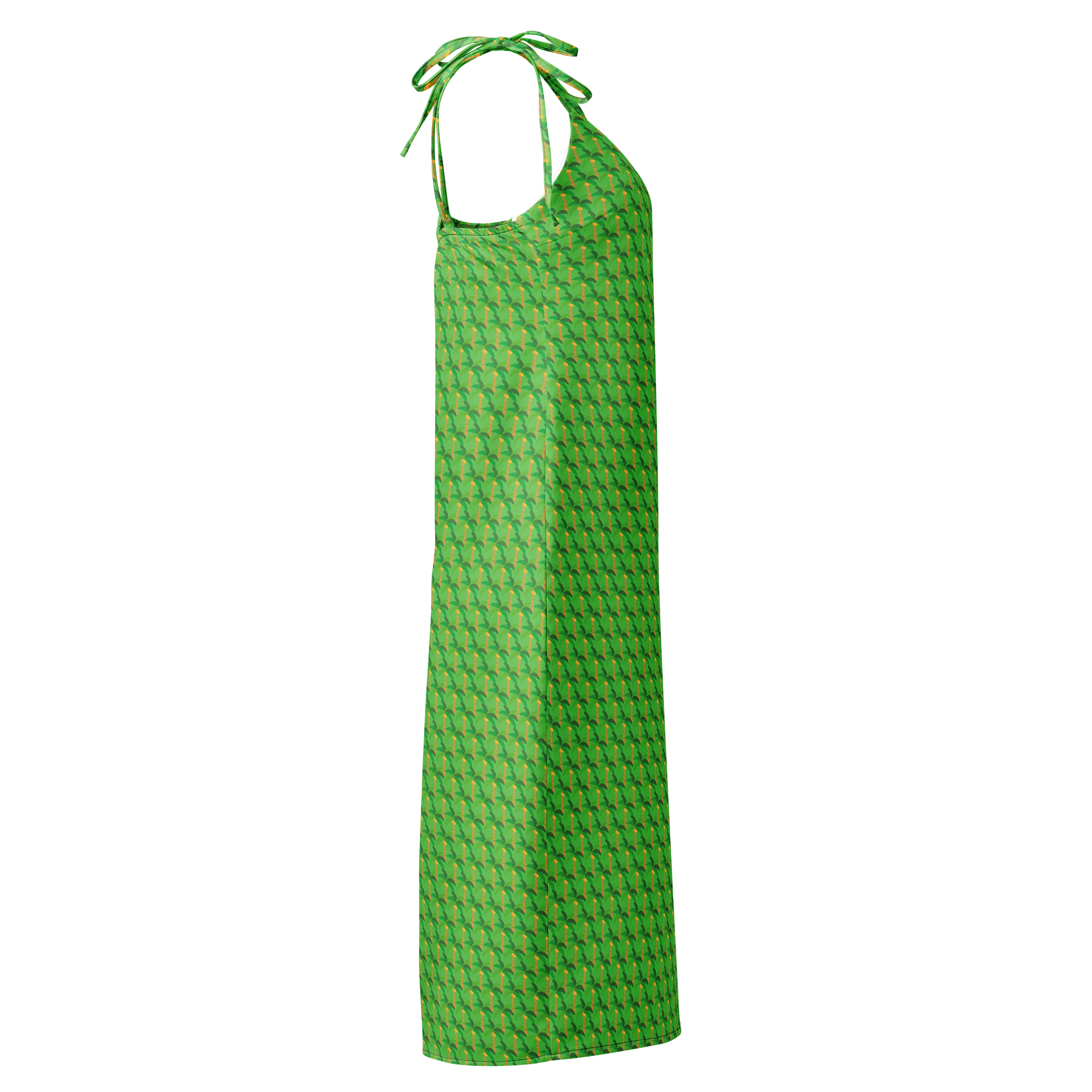 Tropical Breeze Tie-Strap Midi Chiffon Dress product image (4)