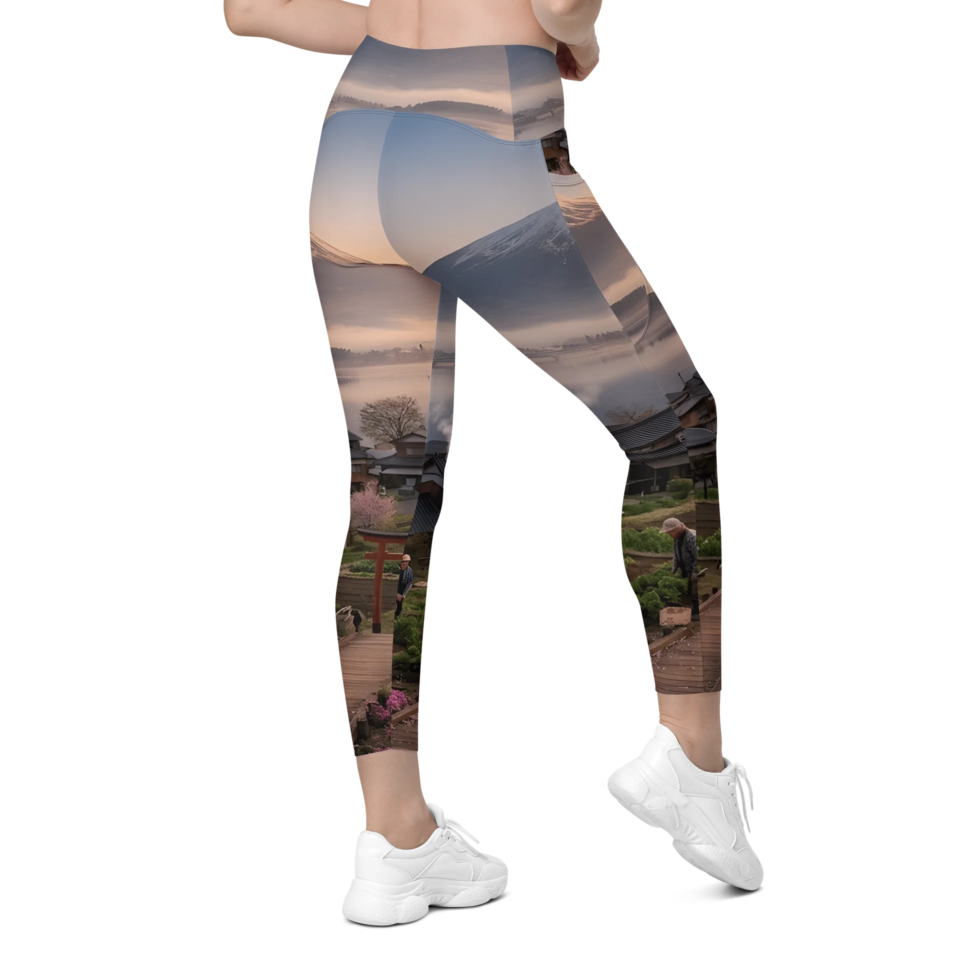 Mount Fuji High-Waisted Leggings with Pockets | UPF 50+ product image (11)