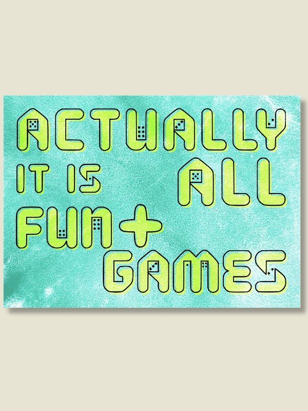 Neon Glitch Risograph Board Game Room Poster - UNFRAMED product image (1)